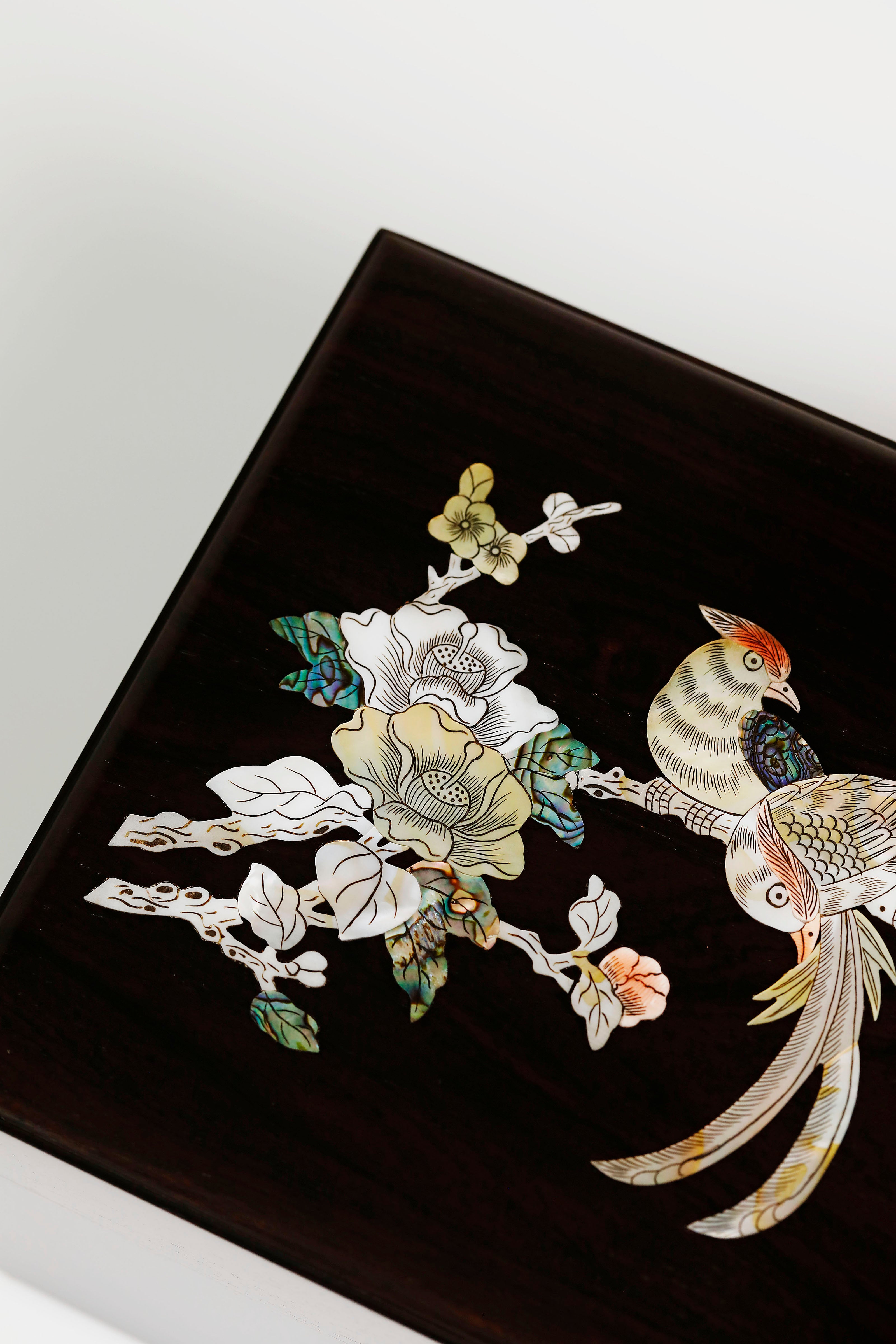 紫光檀喜上眉梢螺钿盒