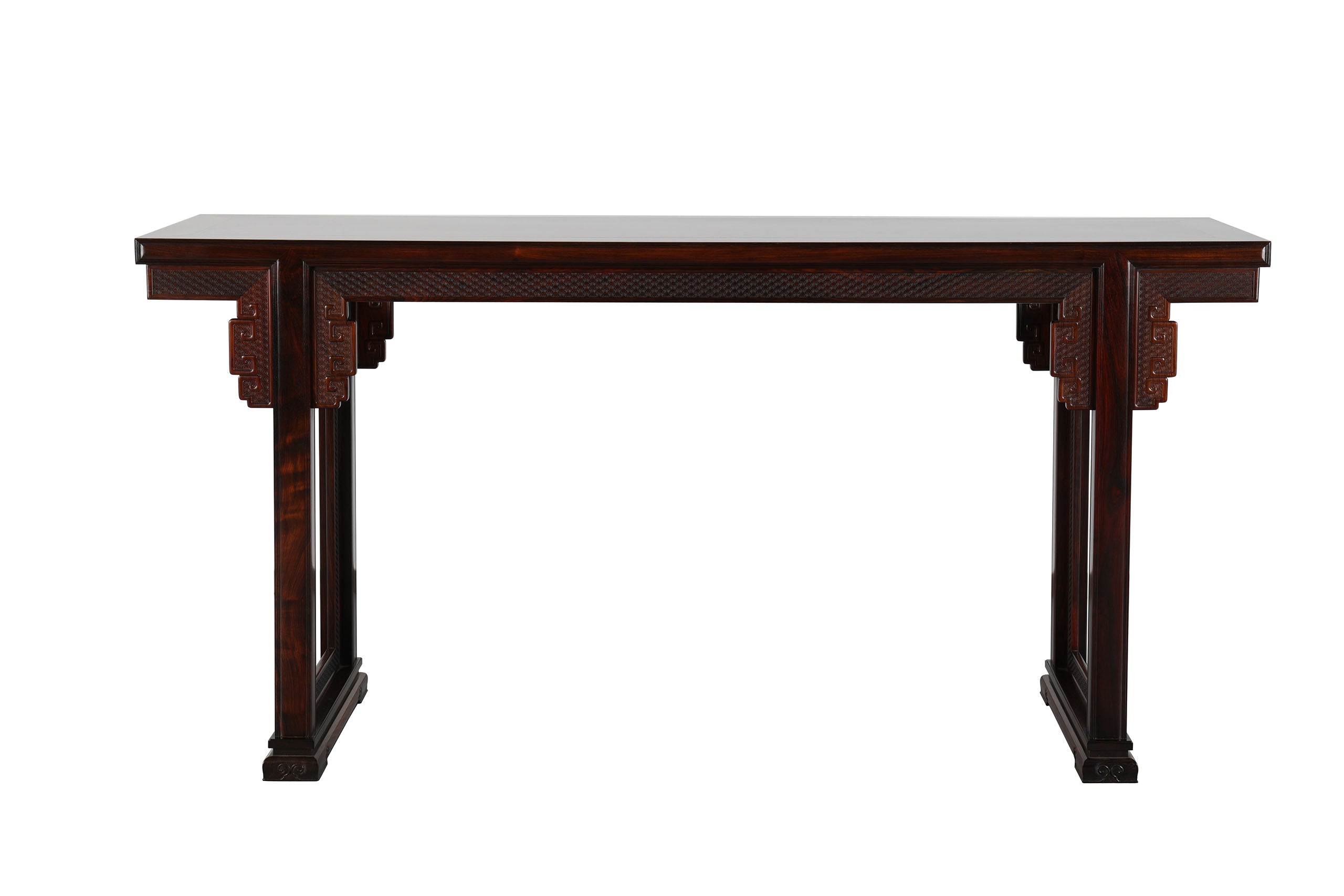 梅花锦地纹平头案