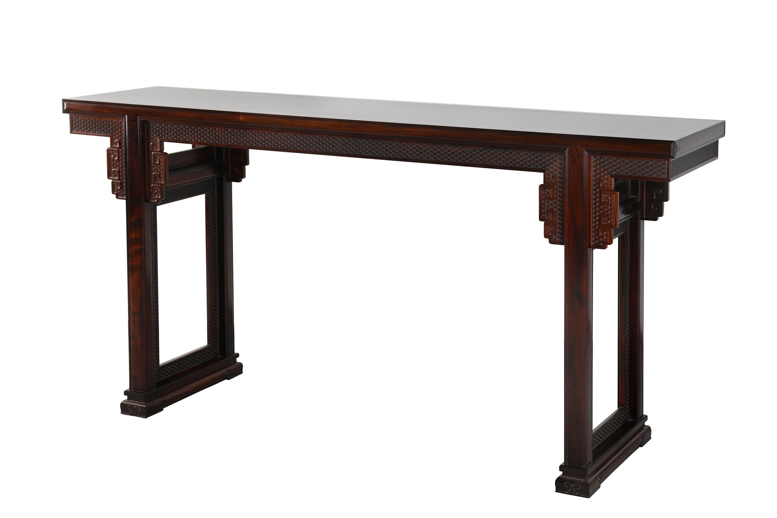 梅花锦地纹平头案