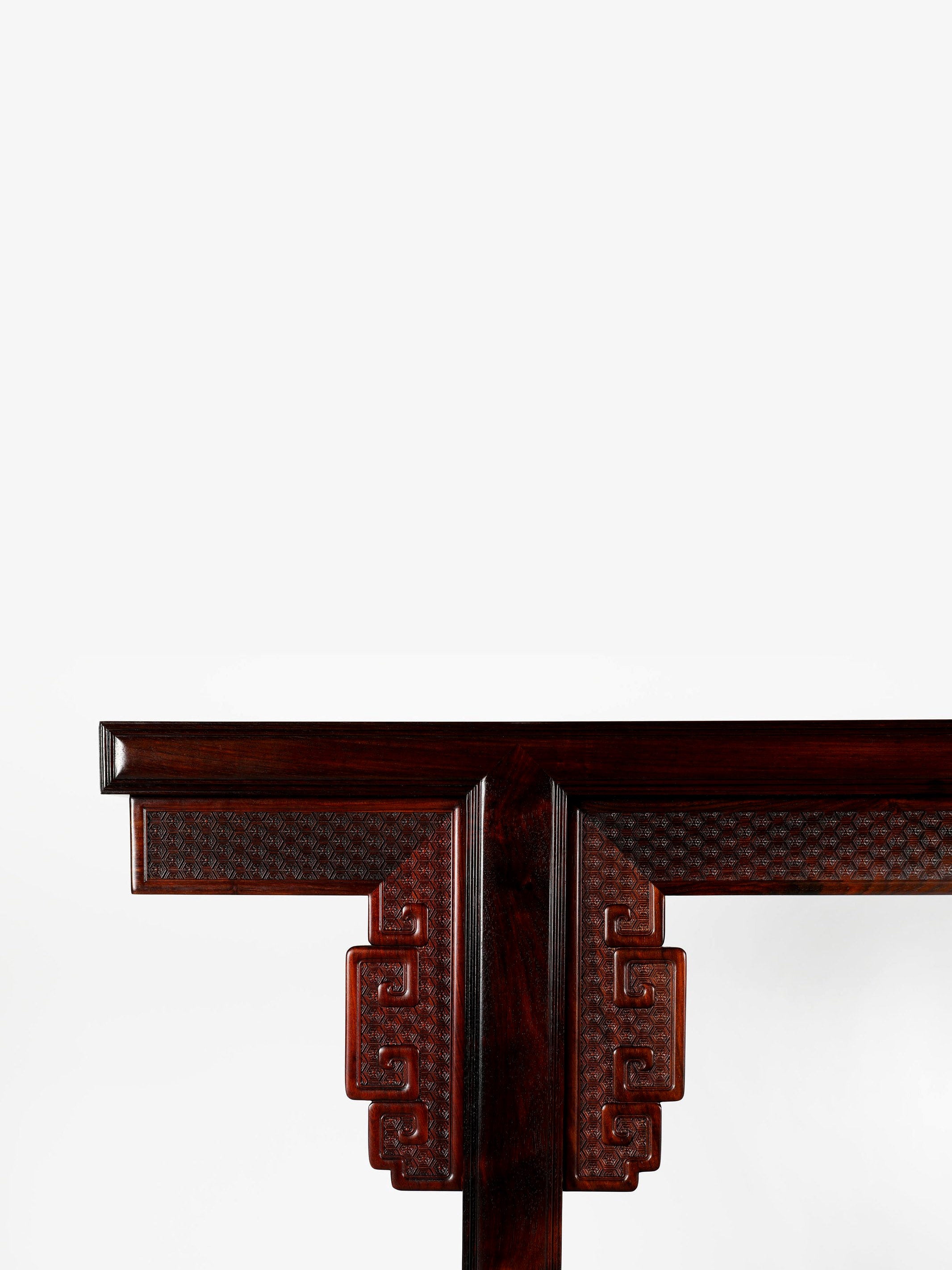 梅花锦地纹平头案