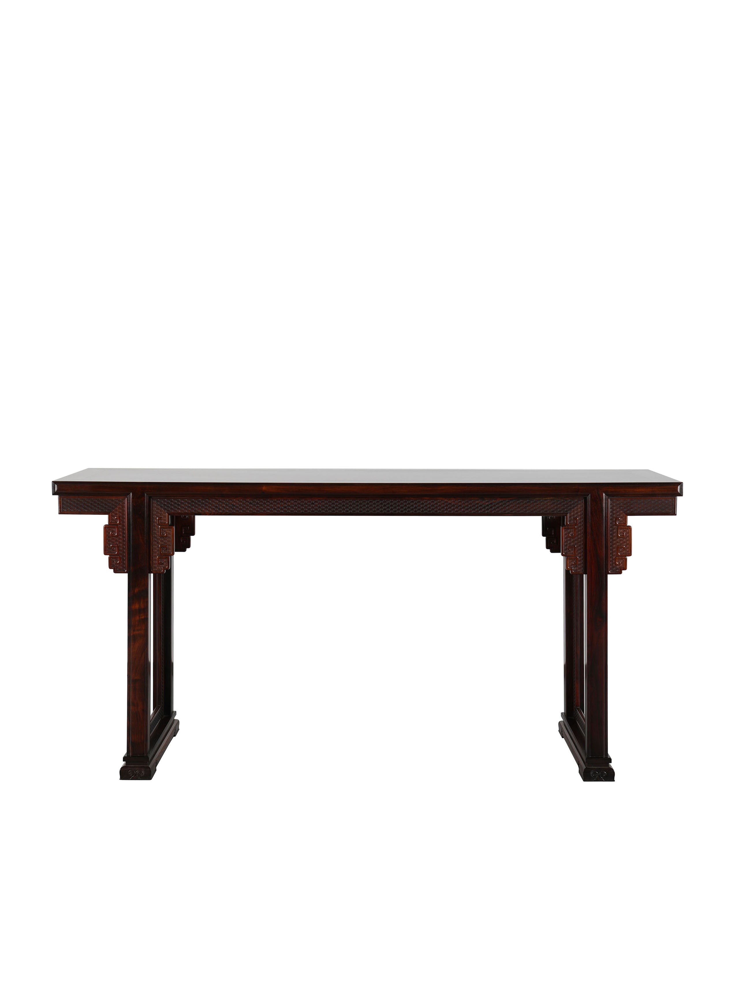 梅花锦地纹平头案