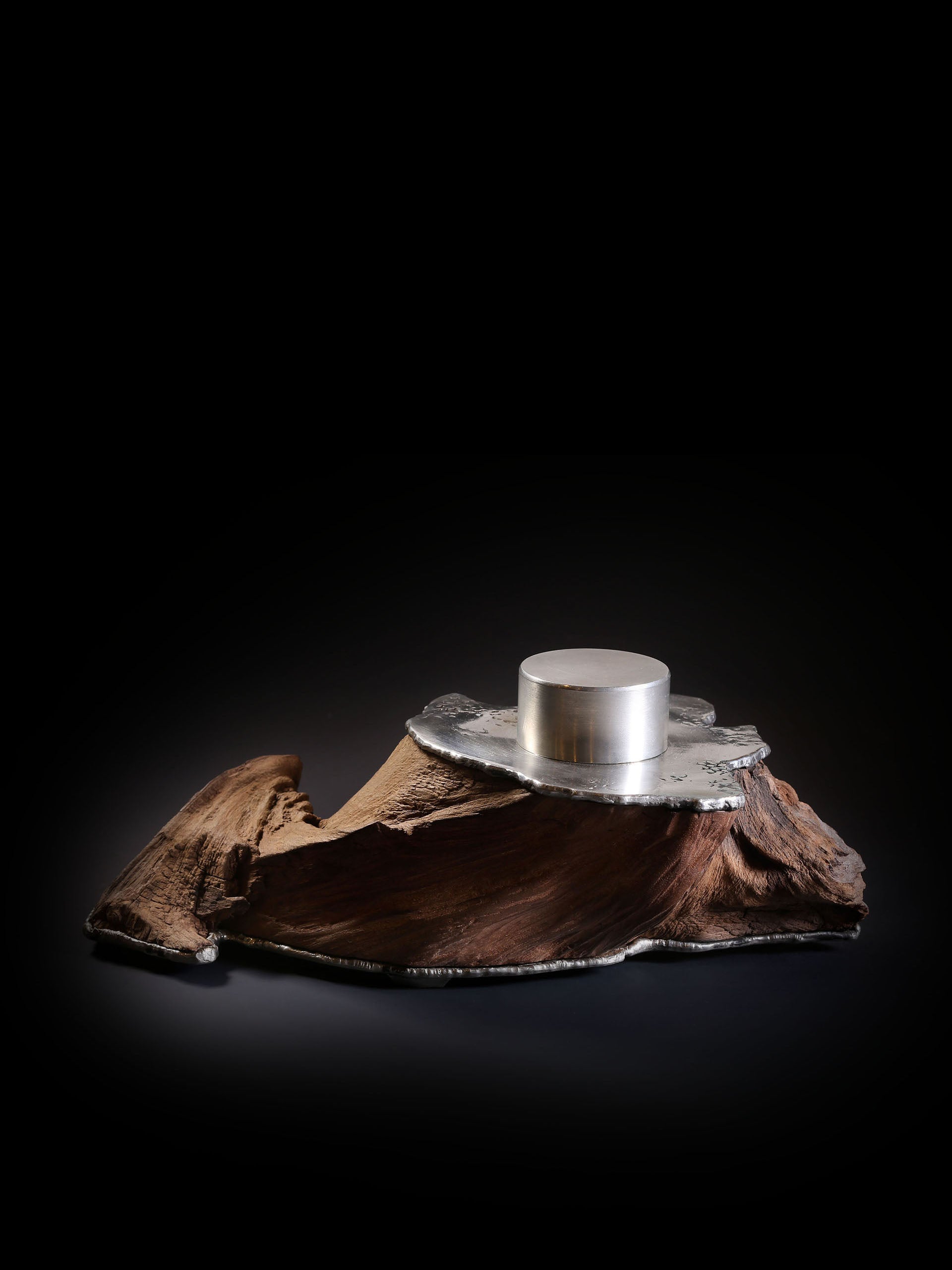 绵延起伏 锡雕瘤木茶叶罐