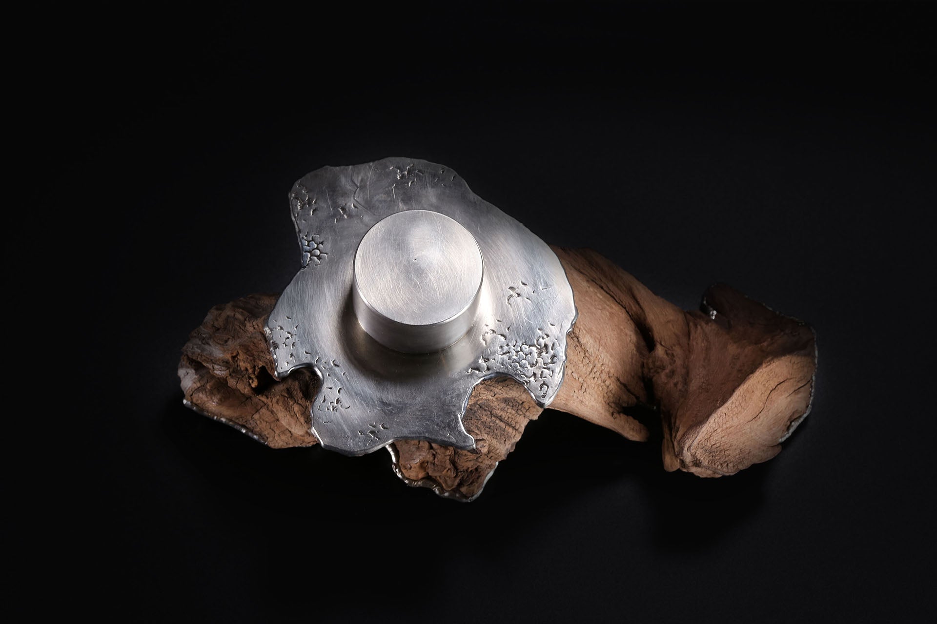 绵延起伏 锡雕瘤木茶叶罐