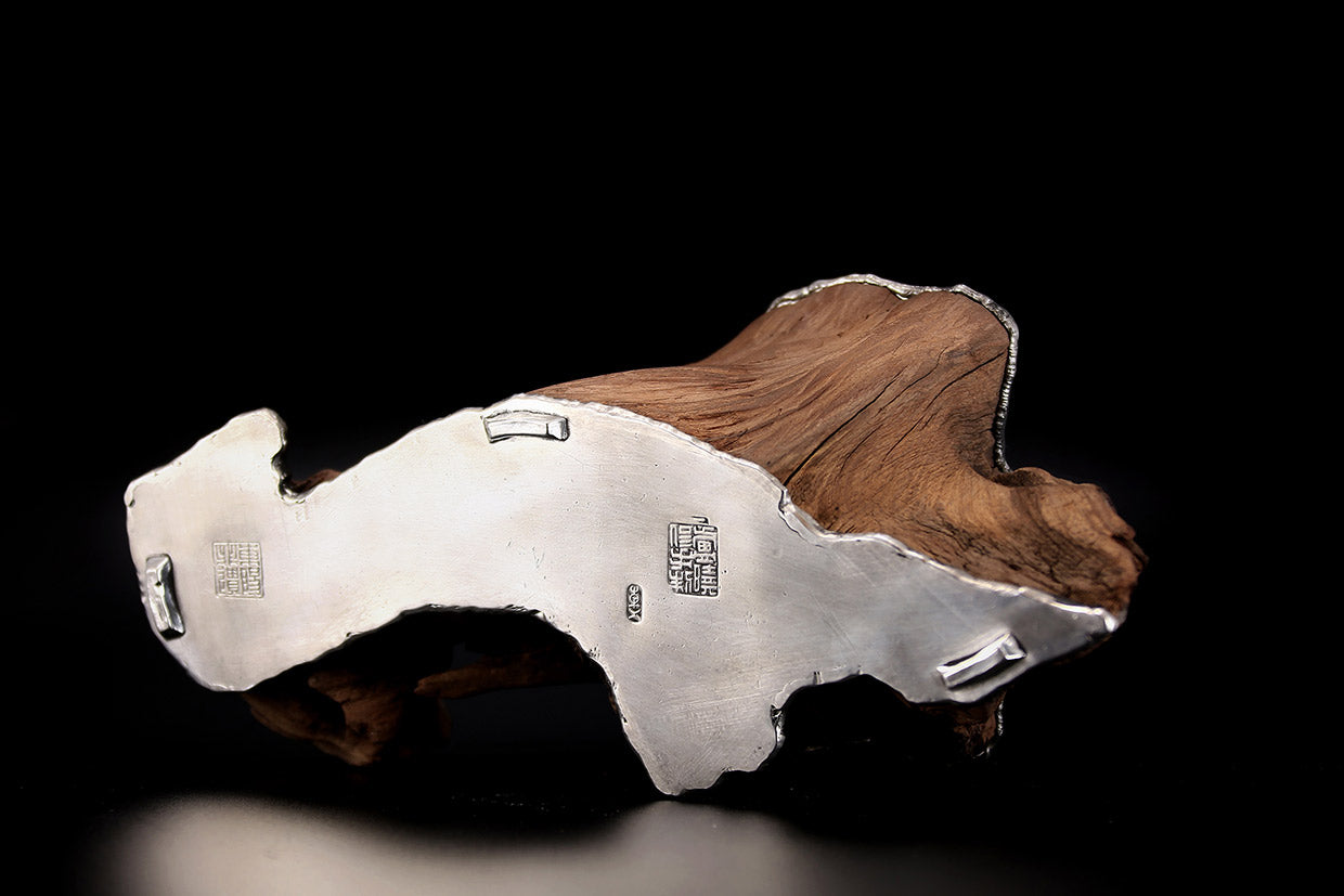 绵延起伏 锡雕瘤木茶叶罐