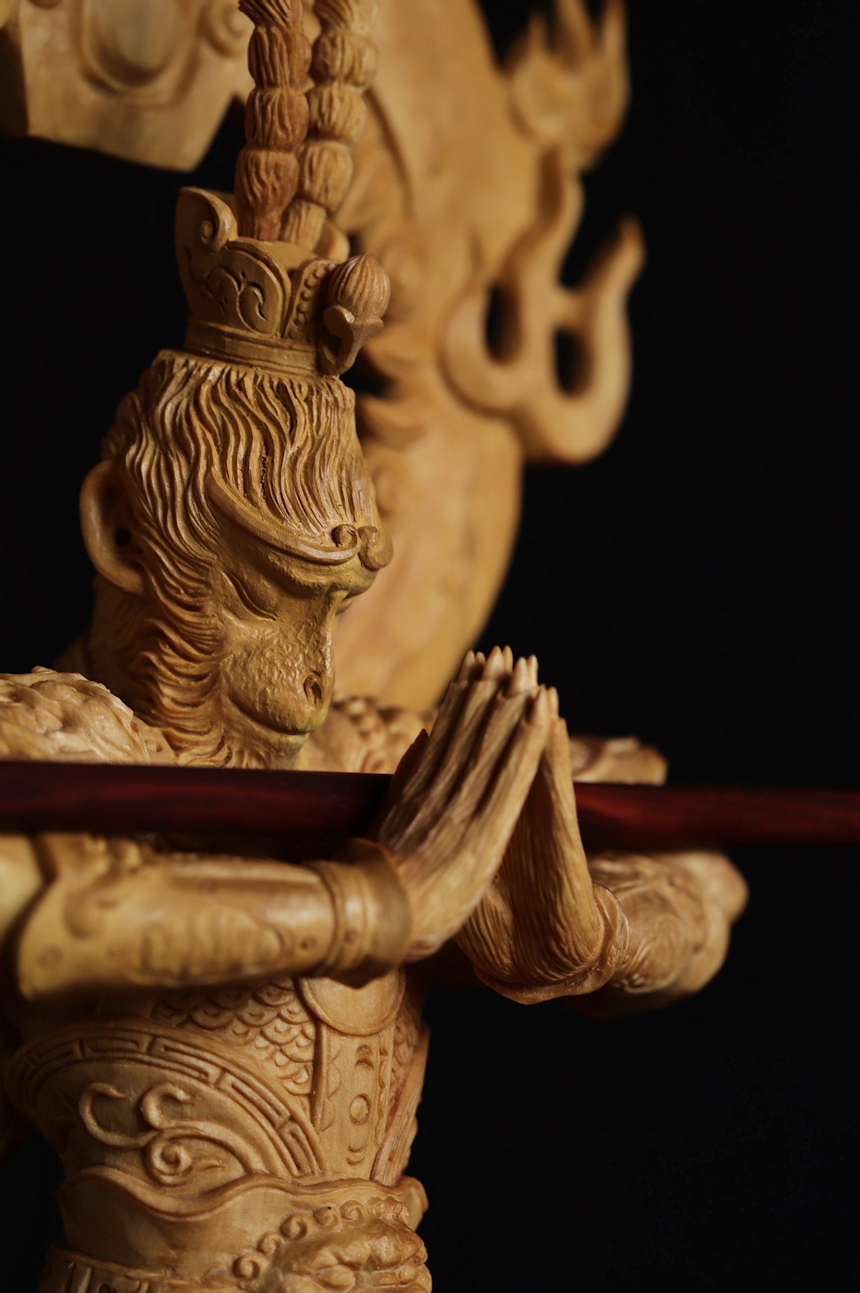Monkey King Boxwood Carving