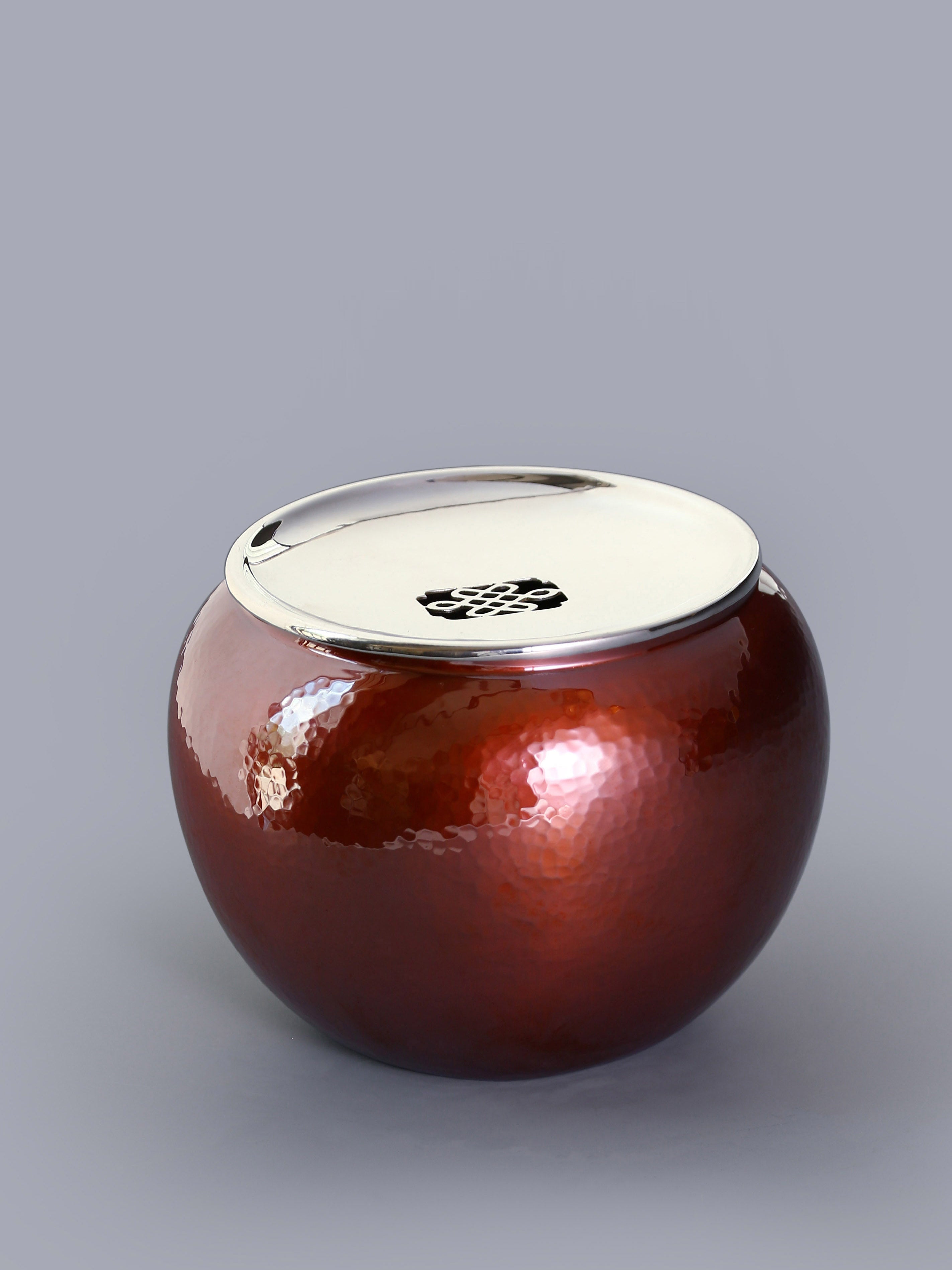 如意纹铜包银建水