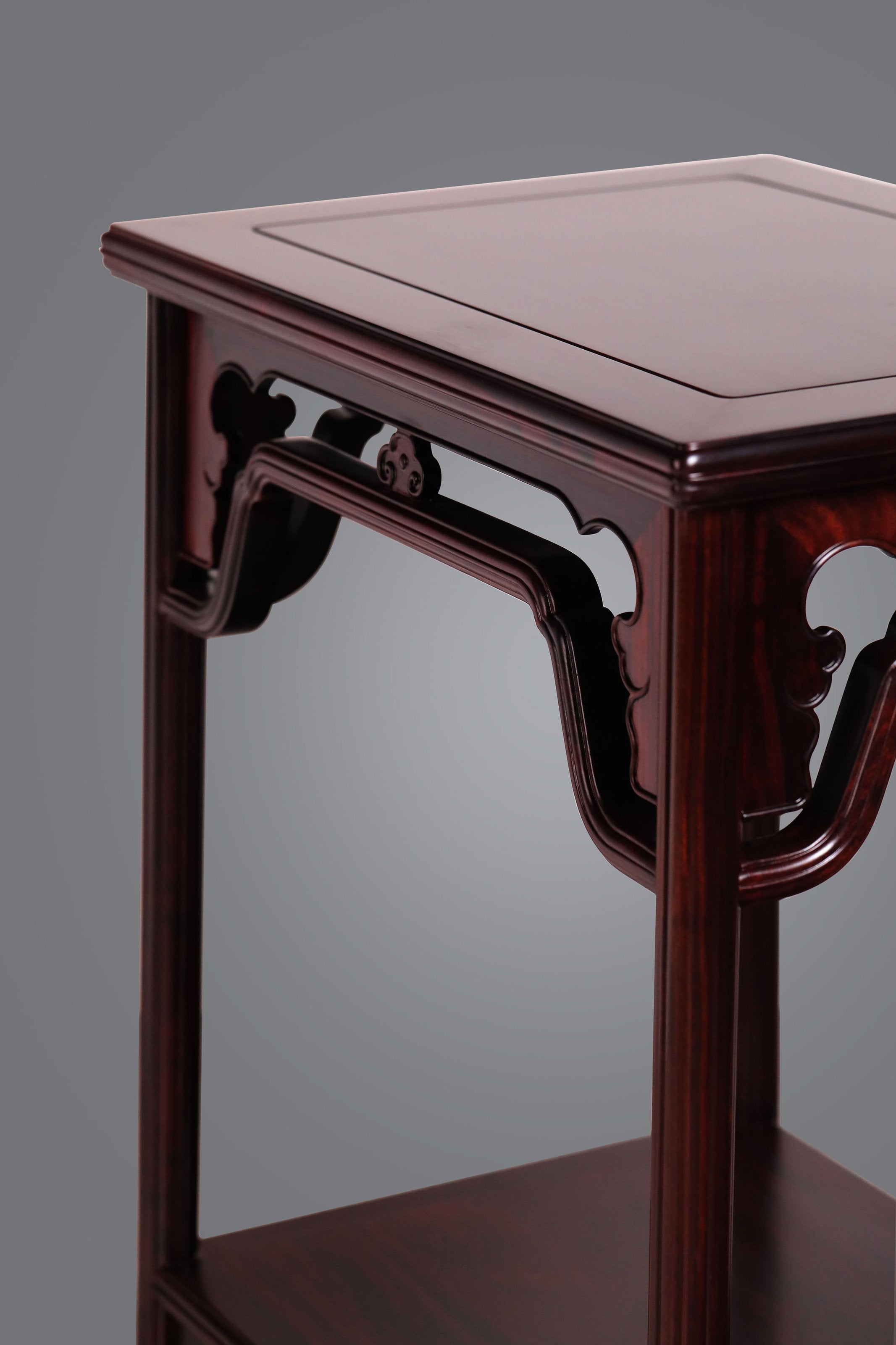 赞比亚紫檀 如意纹 瓜菱 茶水架