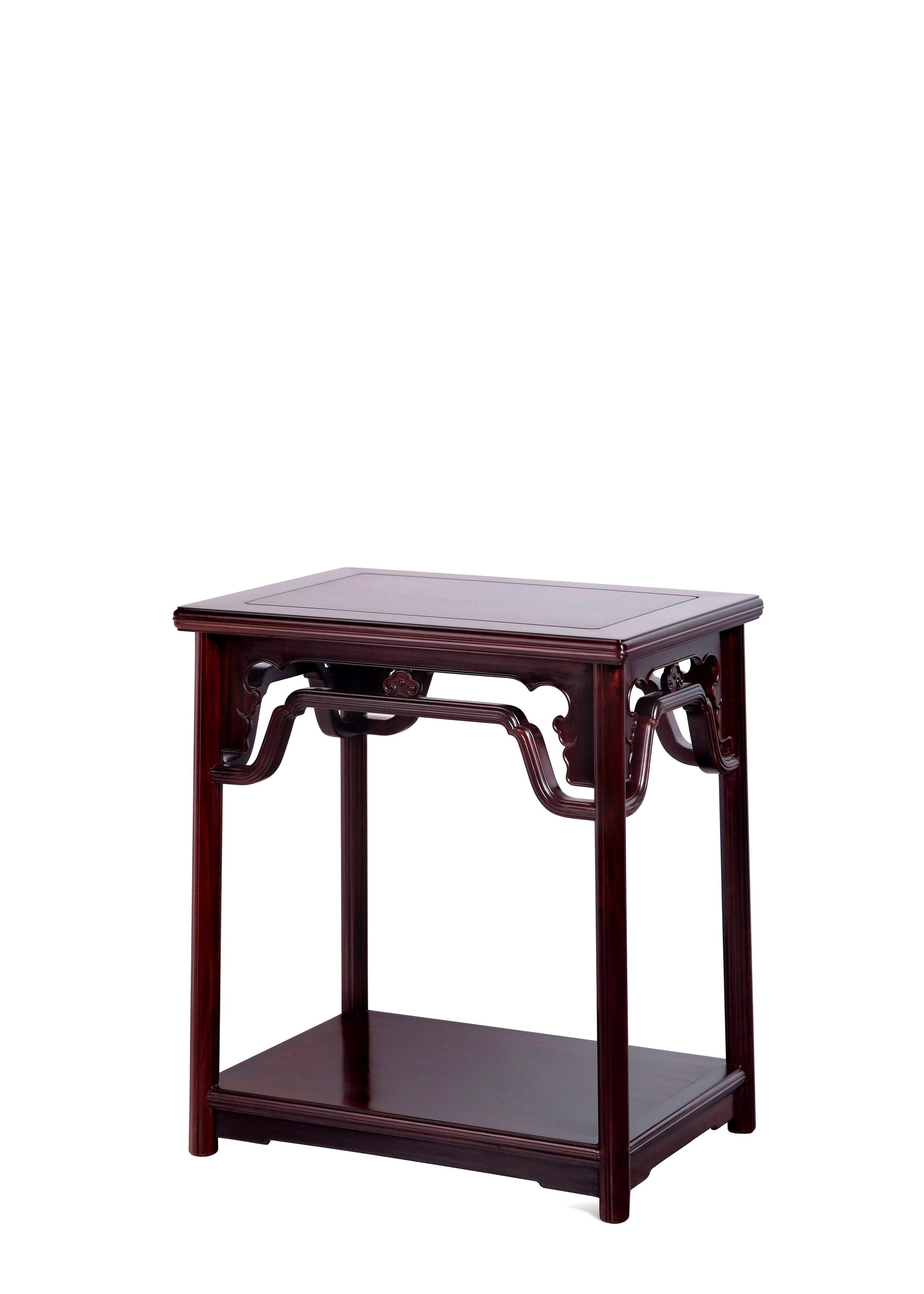 赞比亚紫檀 如意纹 瓜菱 茶水架