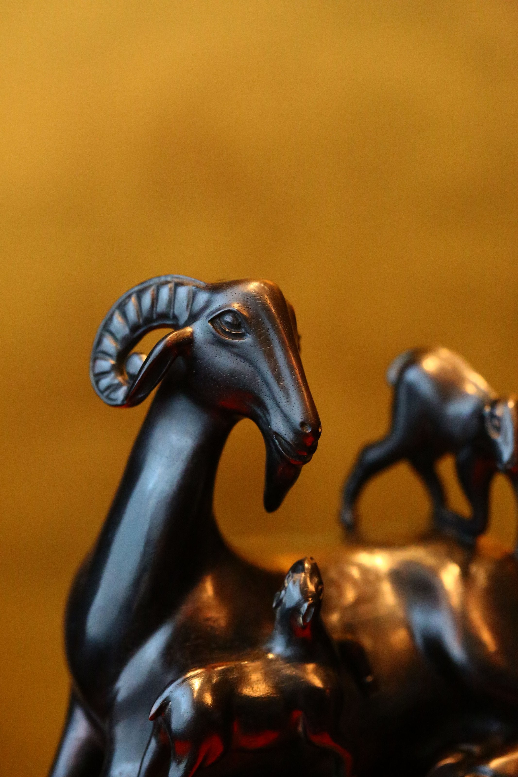 三阳开泰黄杨木雕