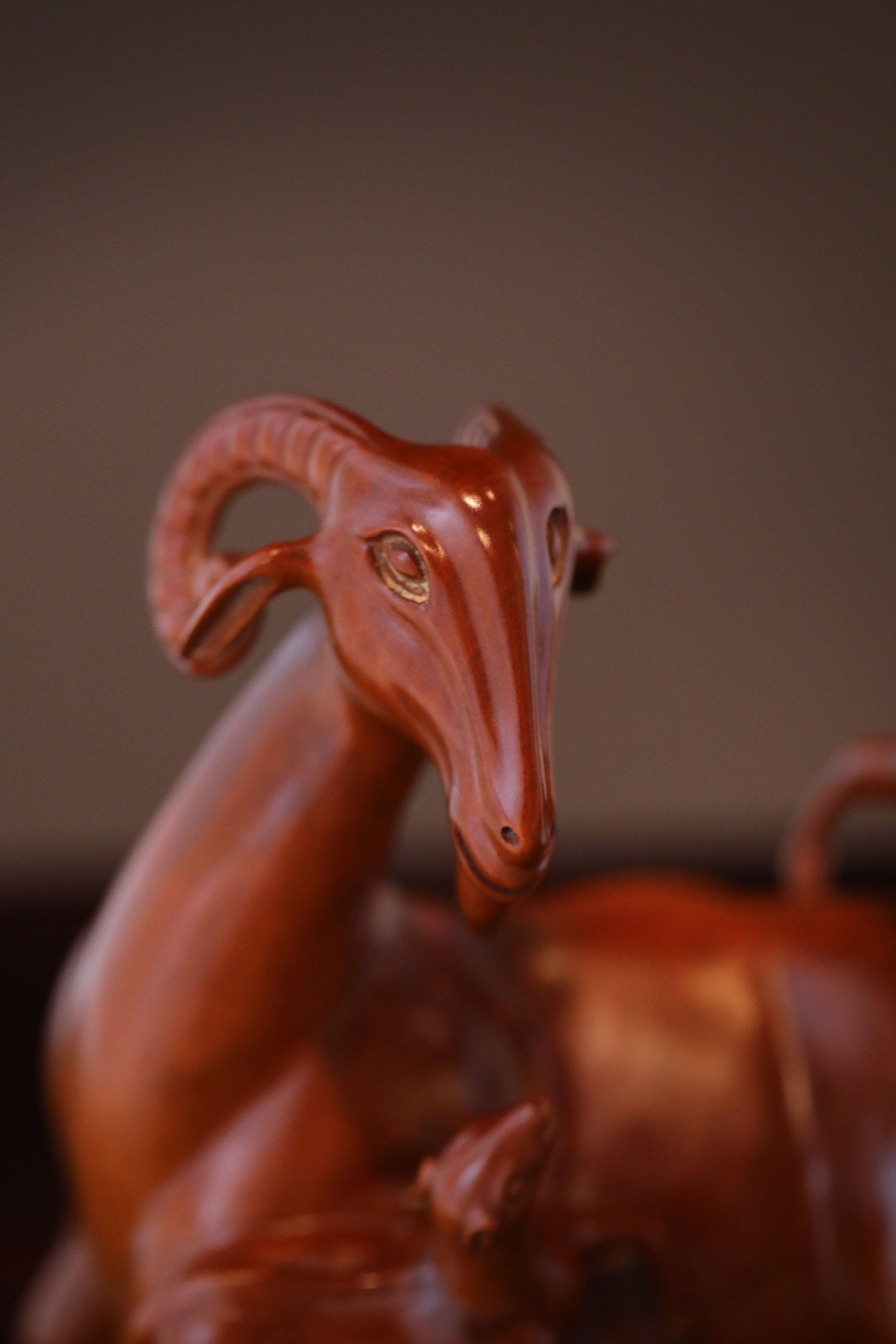 三阳开泰黄杨木雕