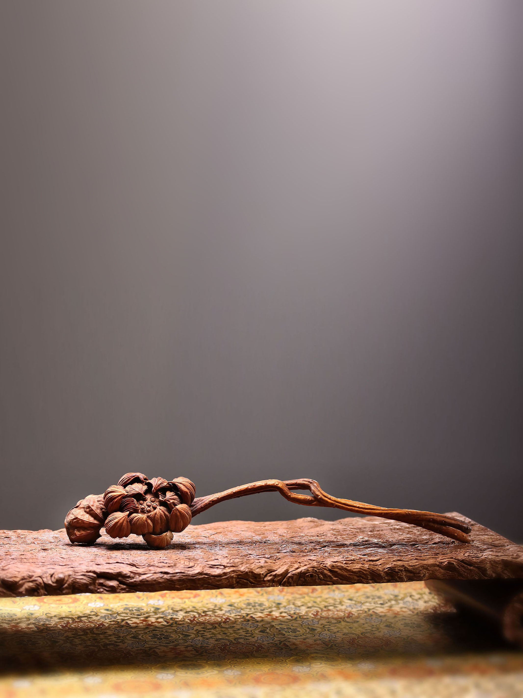 黄杨木手雕如意