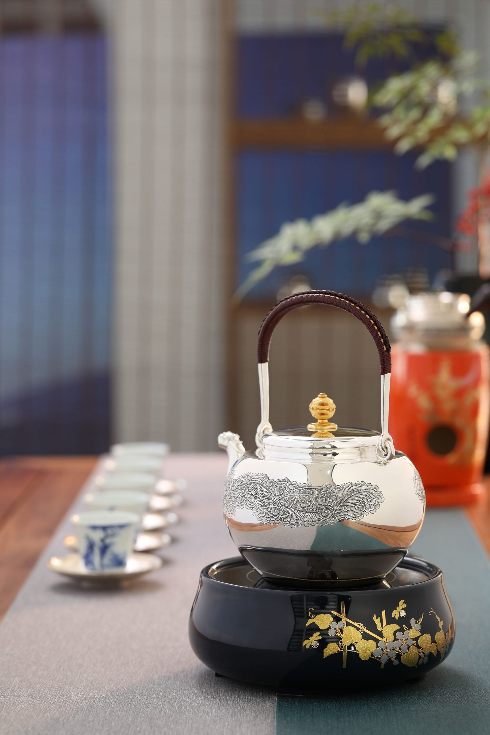 Beast-mouth Cloud Dragon Silver Pot