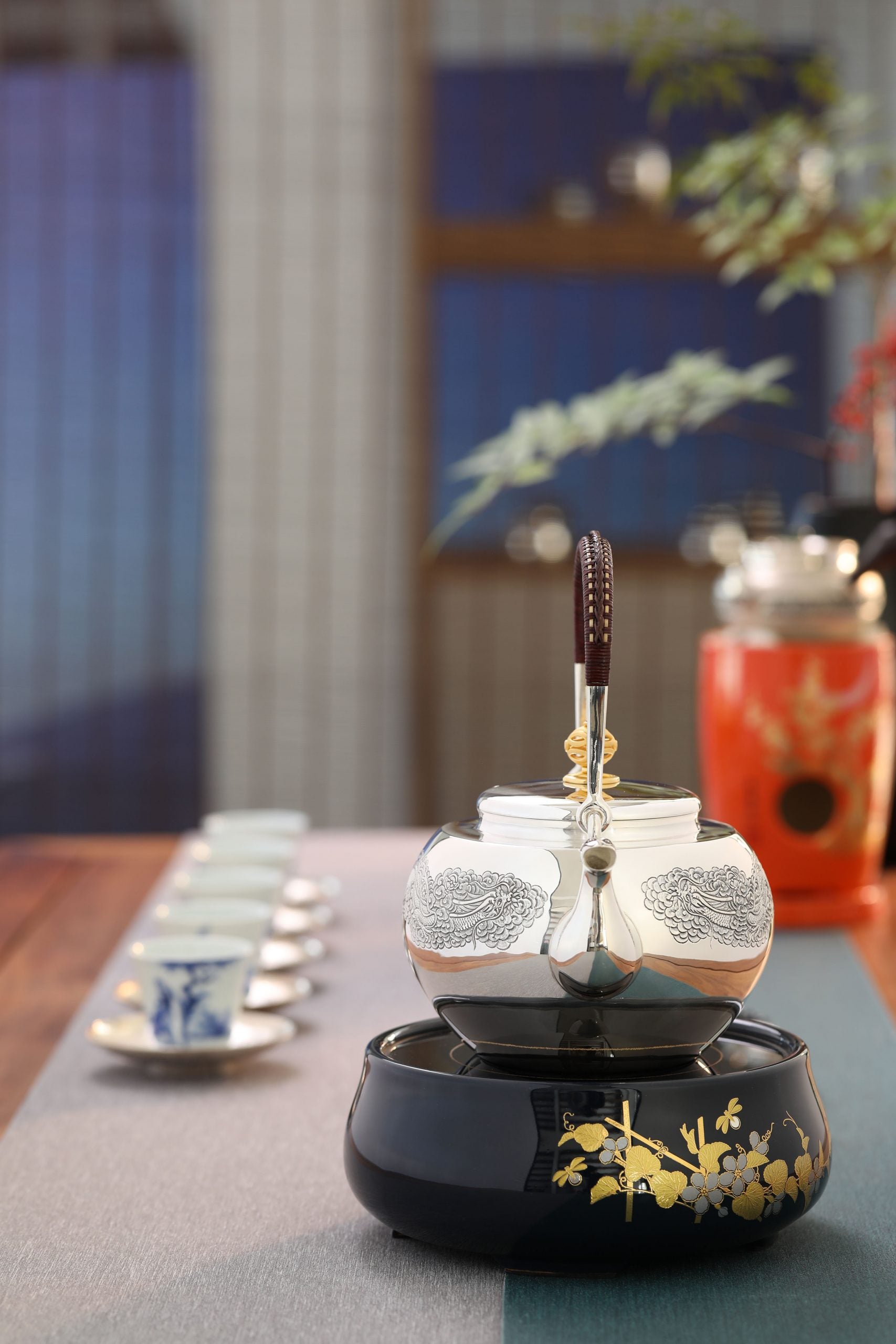 Beast-mouth Cloud Dragon Silver Pot