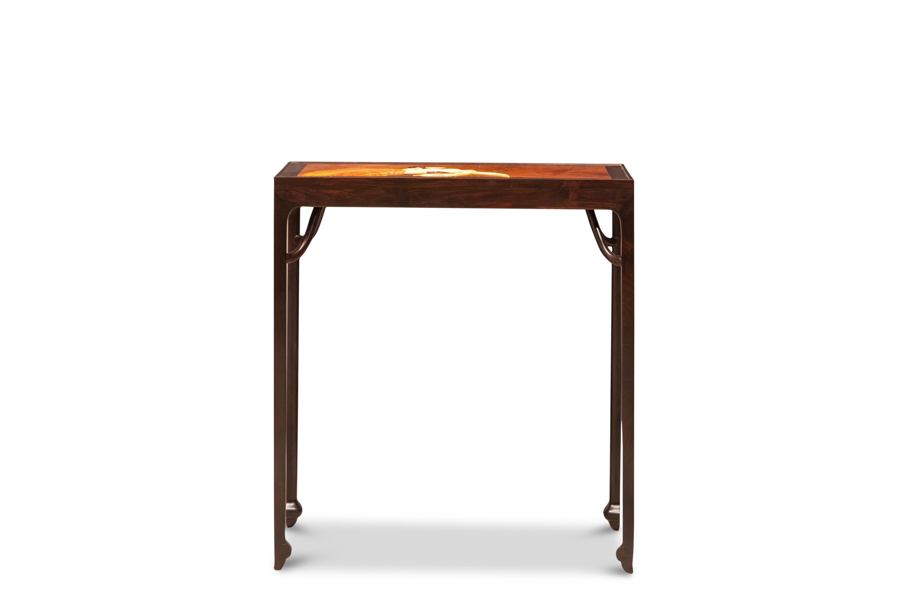 黑酸枝嵌金丝楠面心