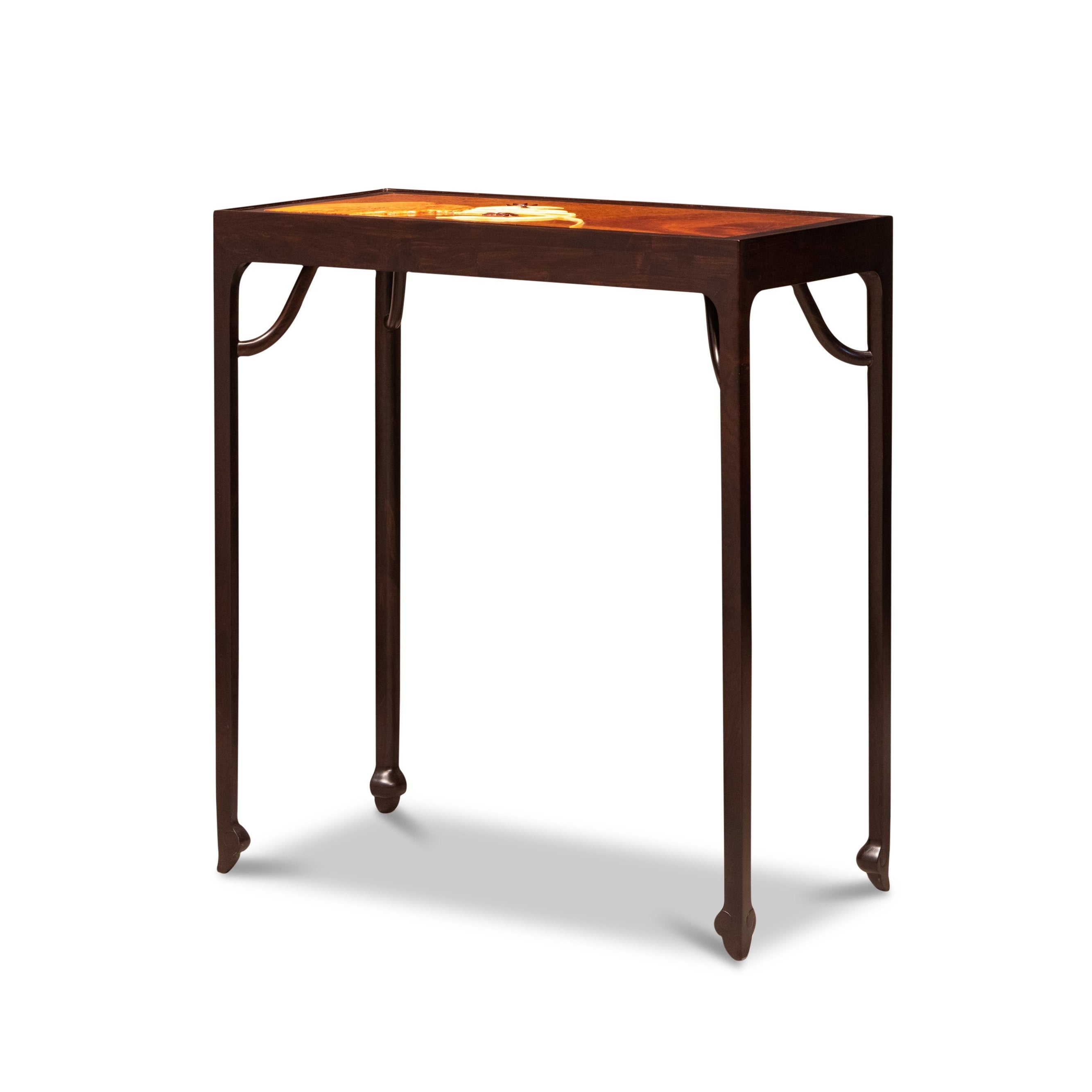 黑酸枝嵌金丝楠面心