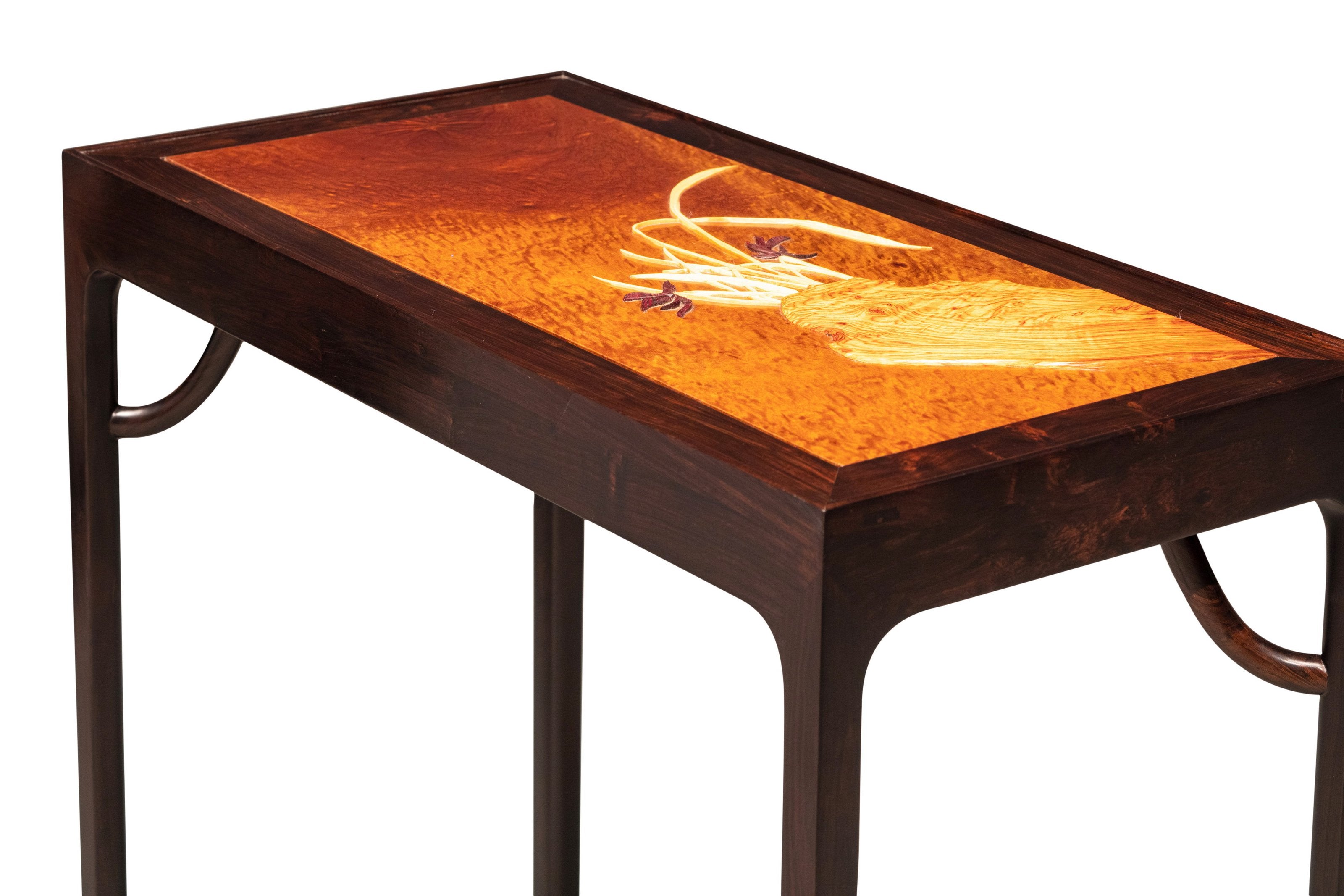 黑酸枝嵌金丝楠面心