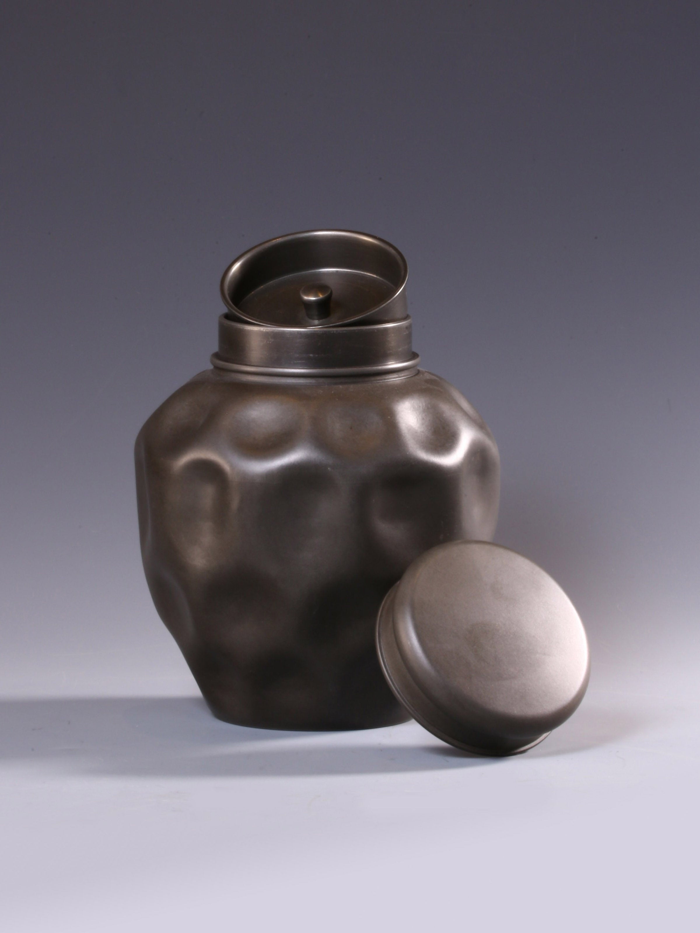 松下烹溪月——纯锡老茶罐