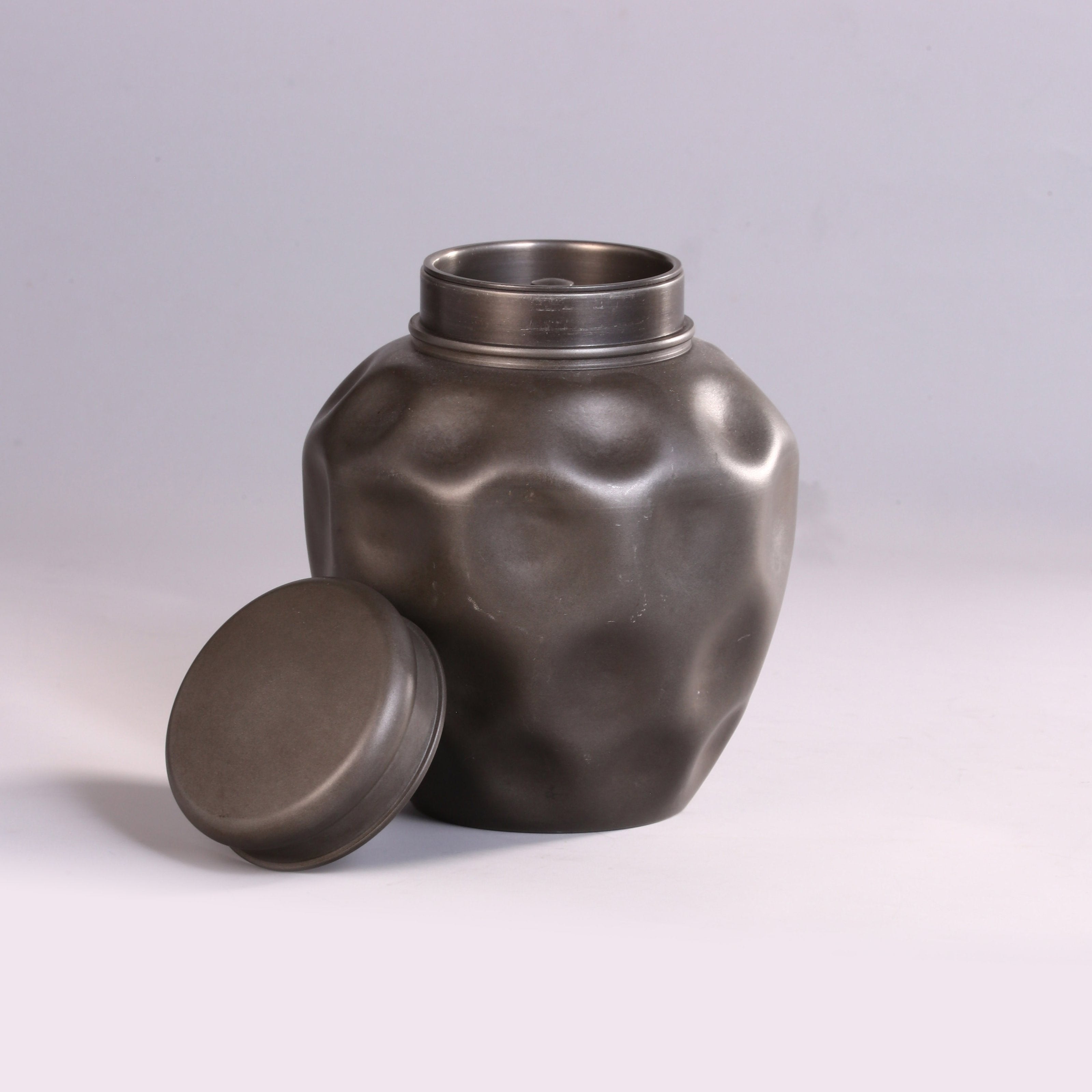 松下烹溪月——纯锡老茶罐