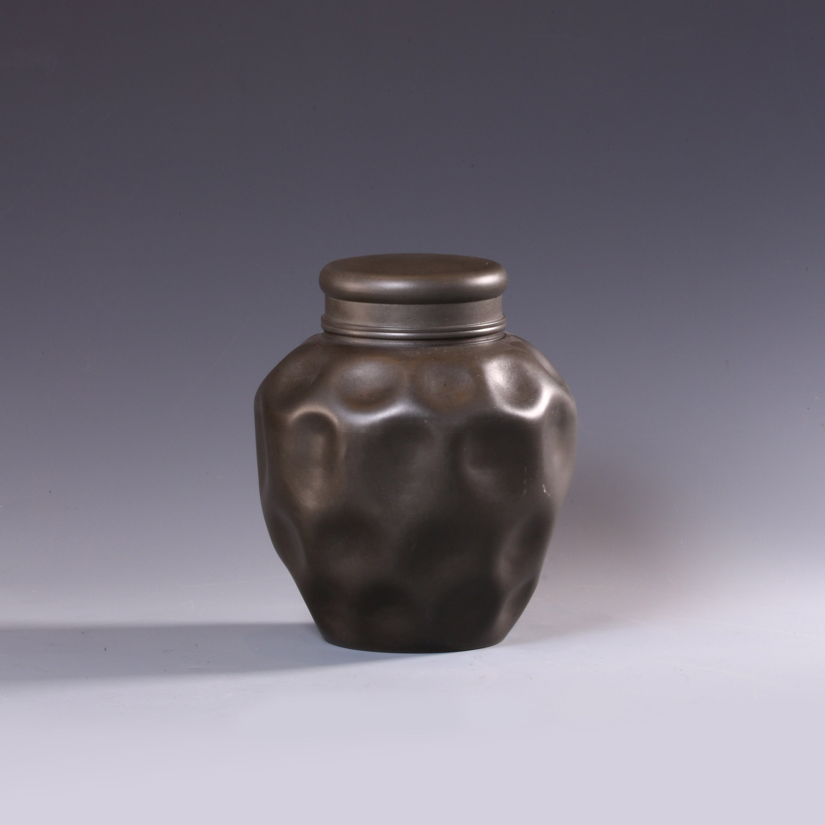 松下烹溪月——纯锡老茶罐