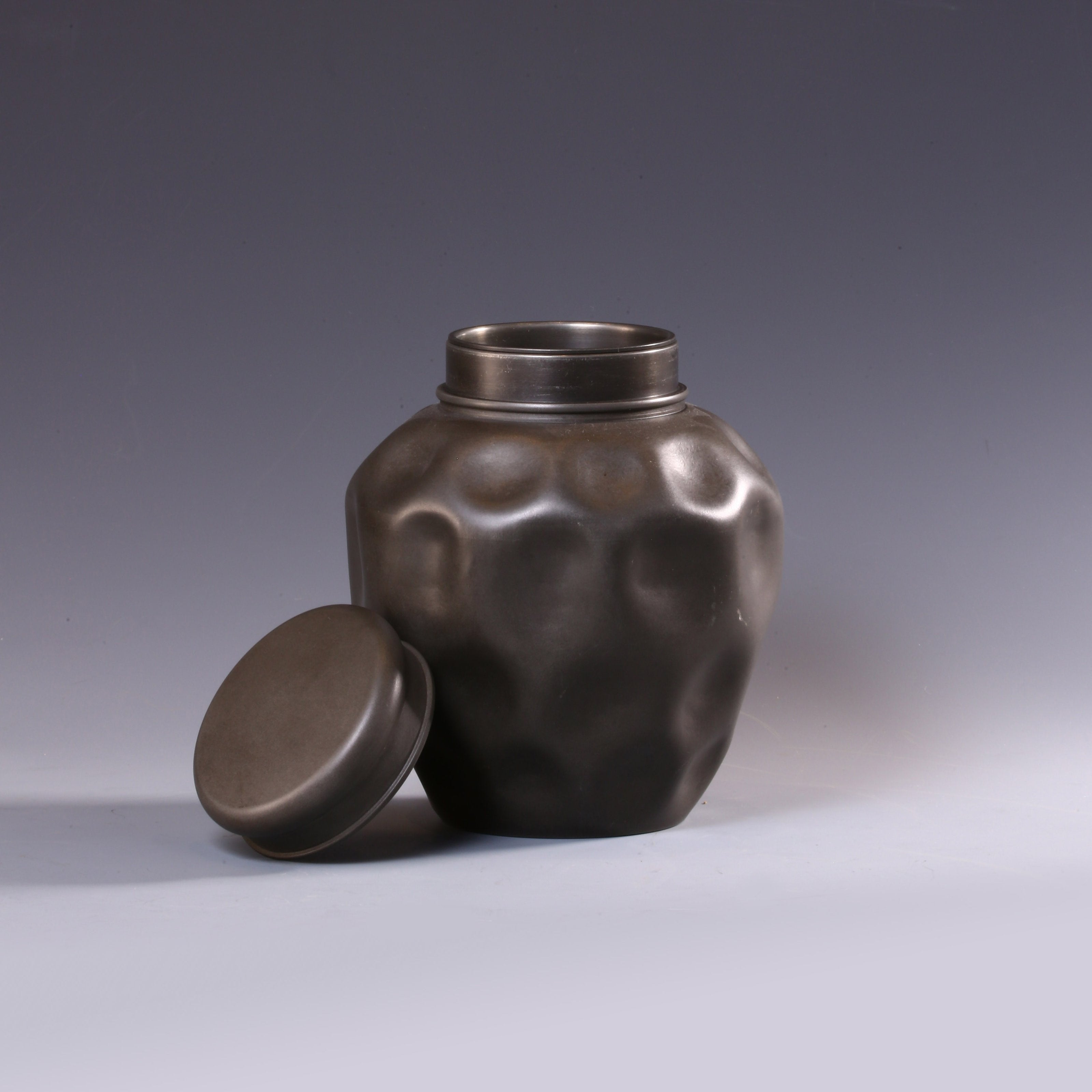 松下烹溪月——纯锡老茶罐