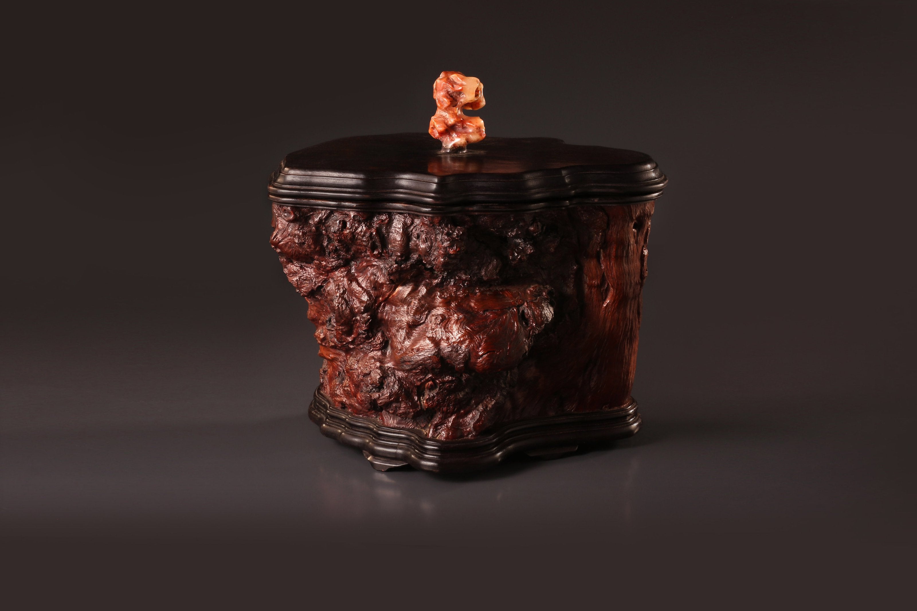 寿山石随形茶叶罐