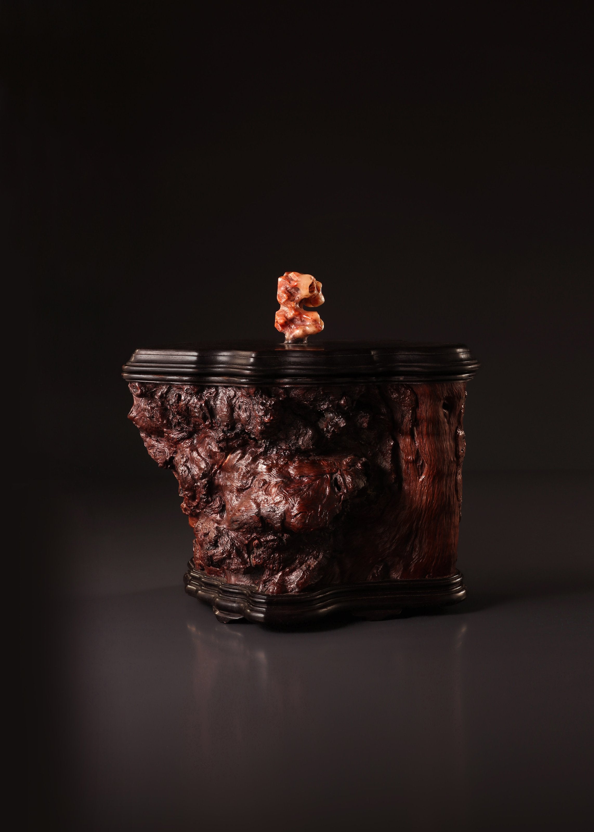 寿山石随形茶叶罐