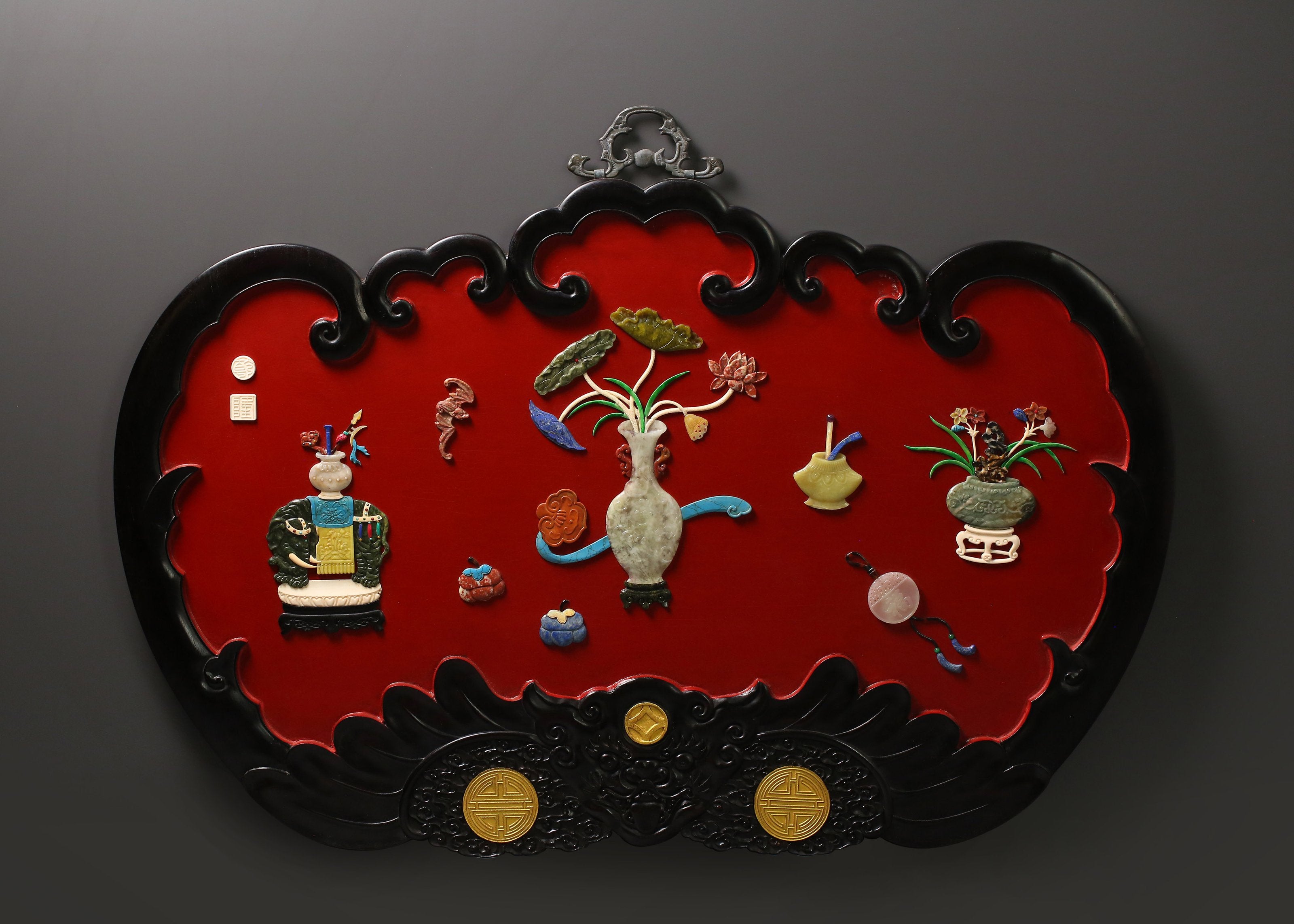 百宝嵌太平有象挂屏