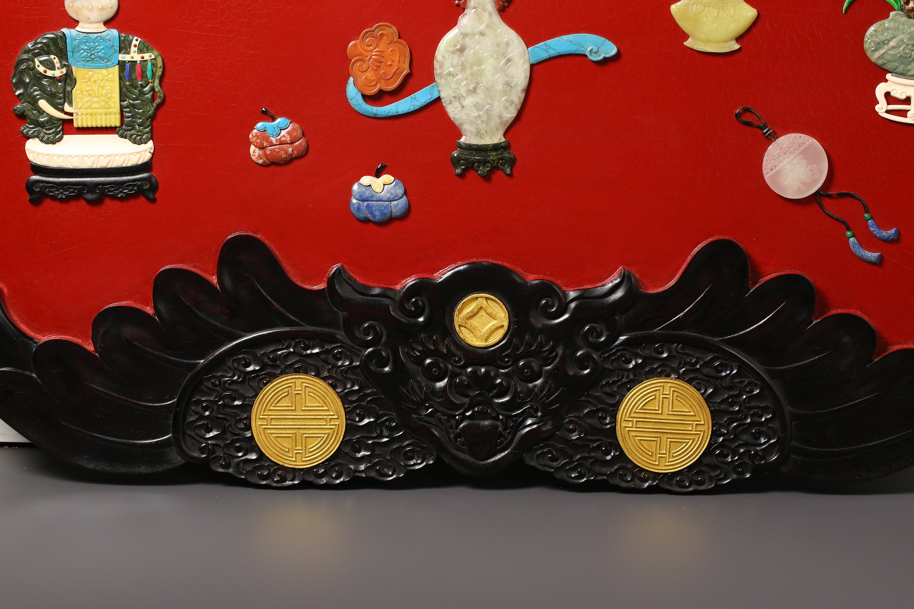 百宝嵌太平有象挂屏