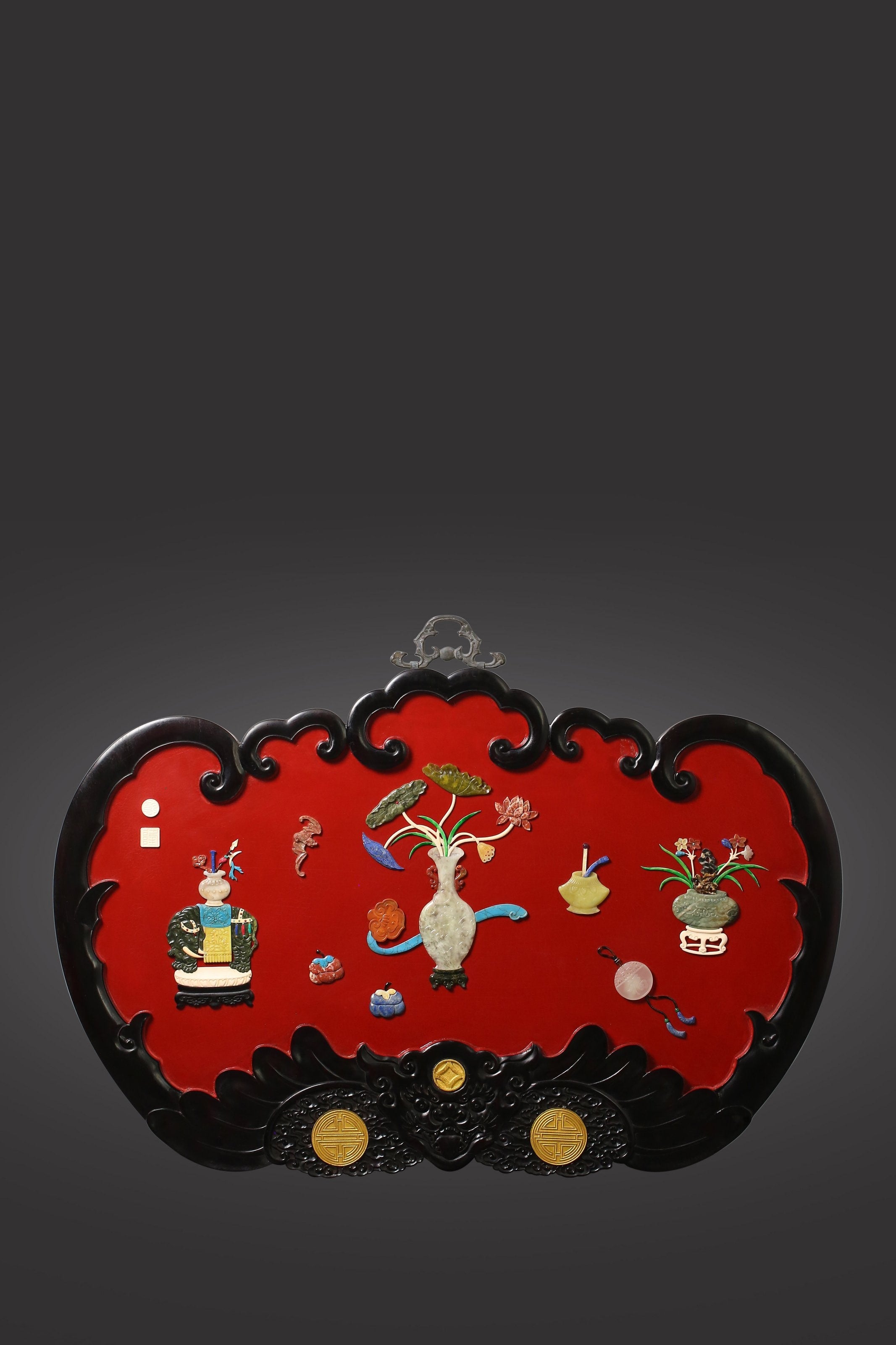 百宝嵌太平有象挂屏