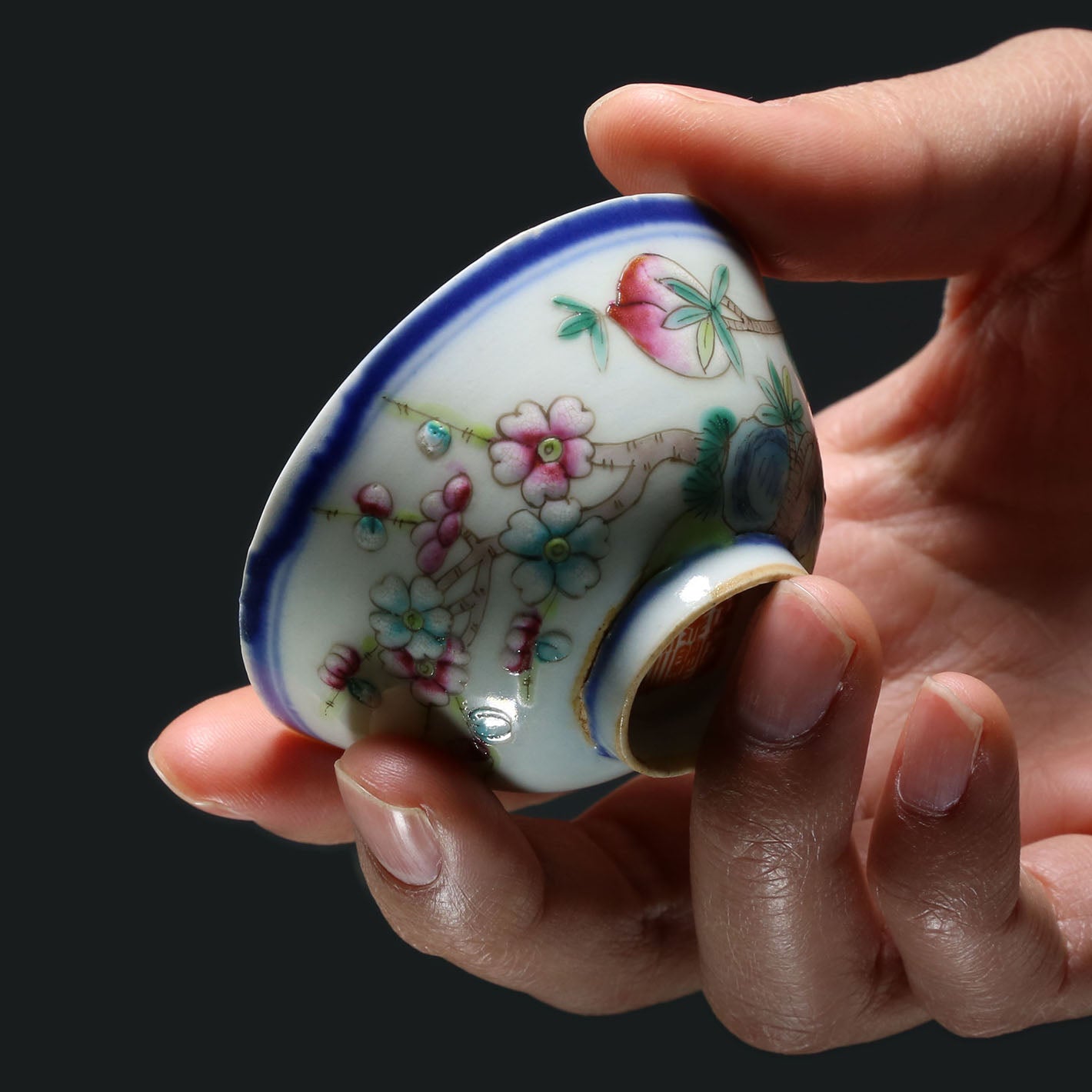 桃之夭夭 斗彩杯