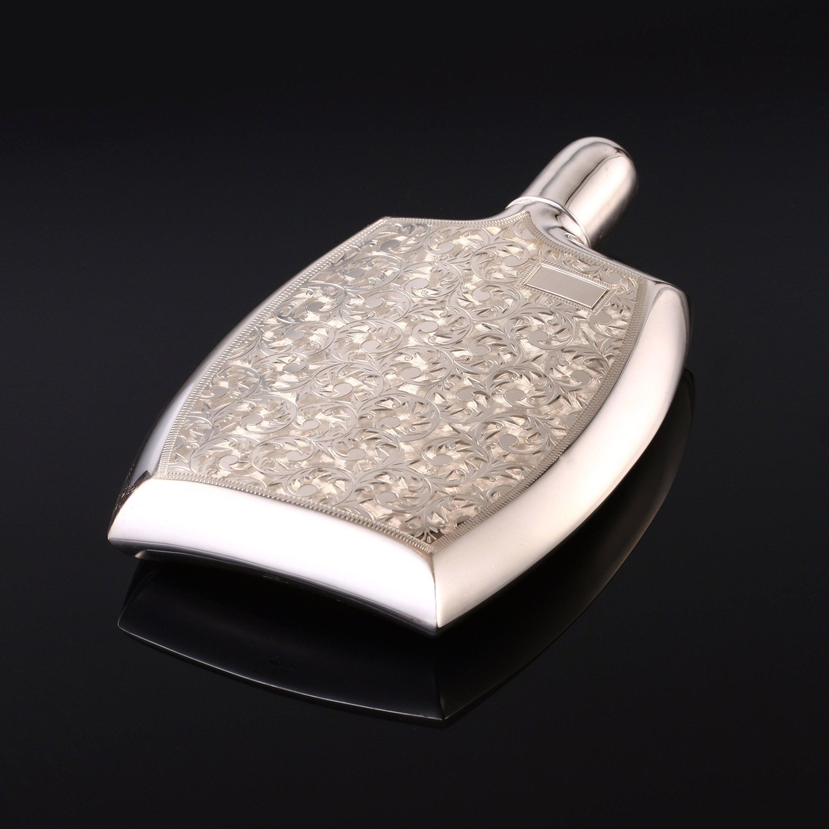 纯银古董剃雕酒壶