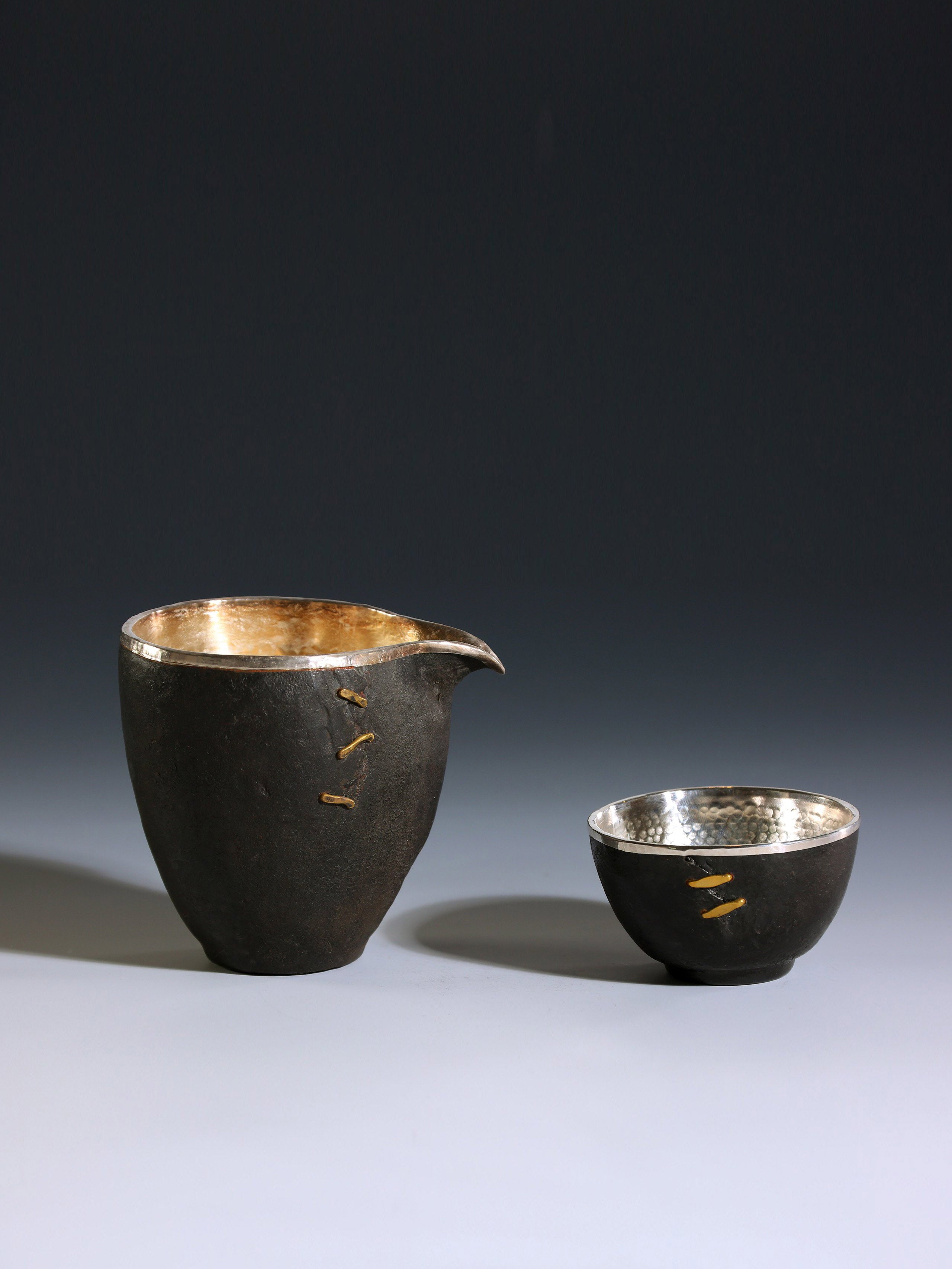 铁包银锔钉公道杯