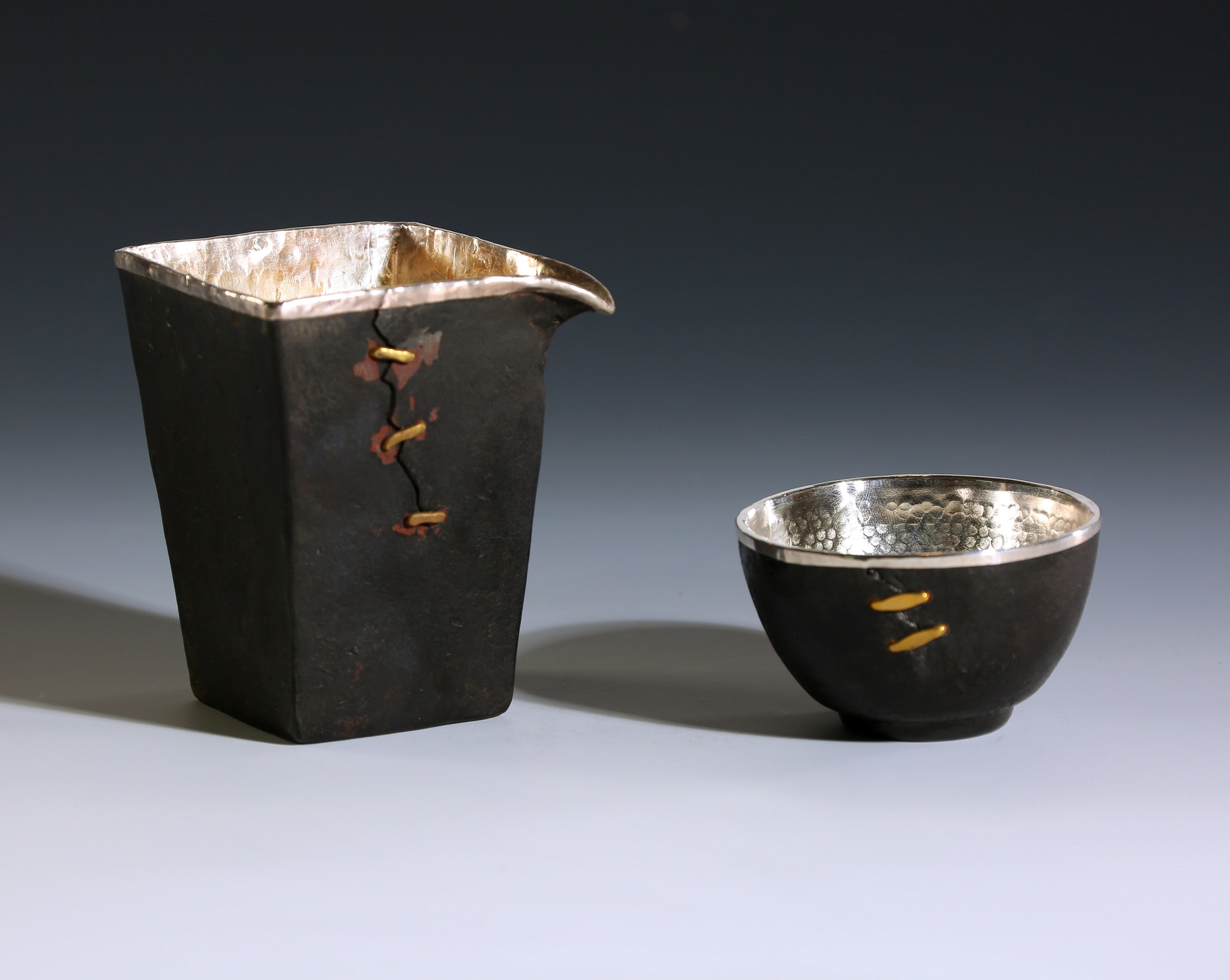 铁包银锔钉公道杯