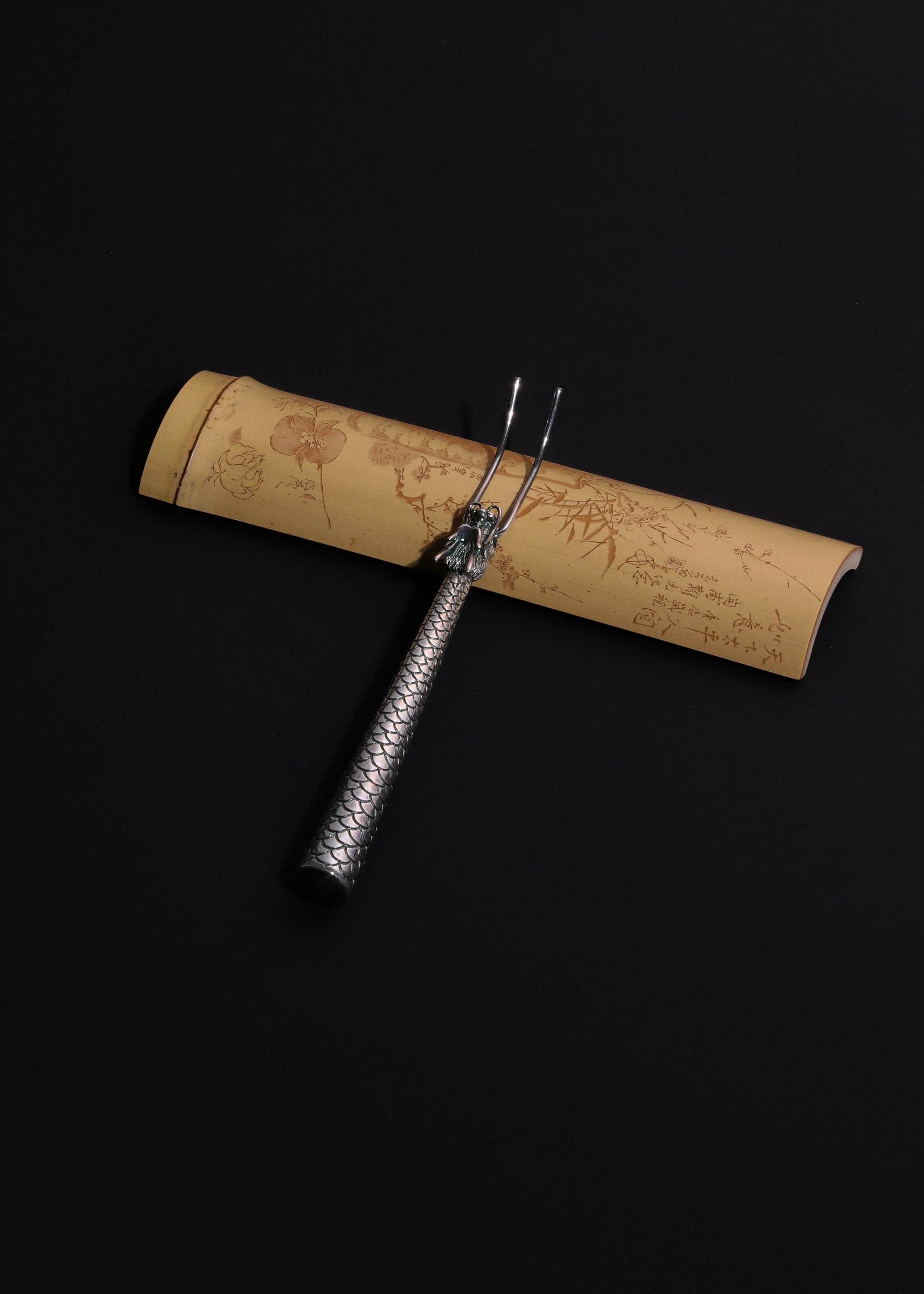 铜艺茶拨|苍龙茶挑