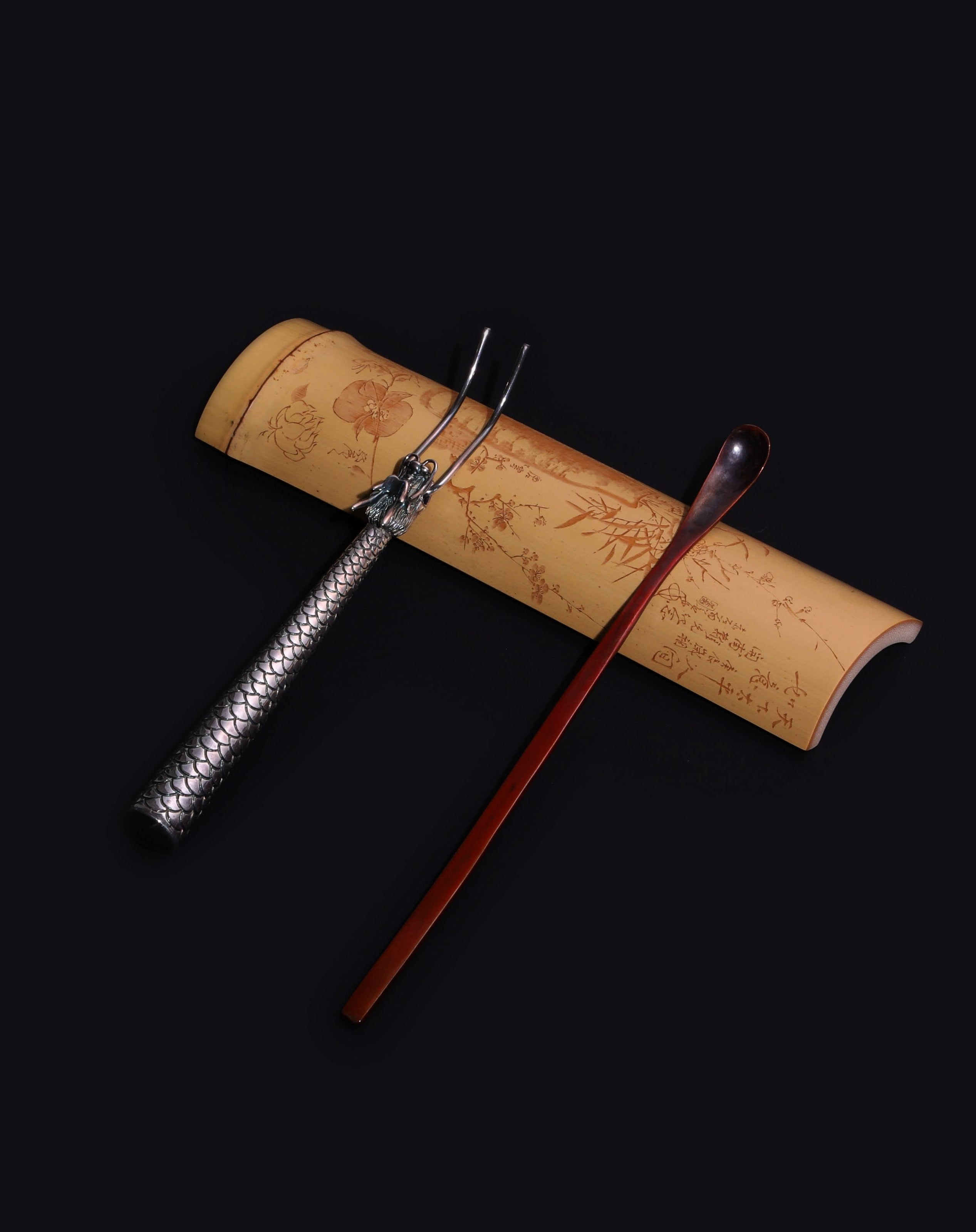 铜艺茶拨|苍龙茶挑