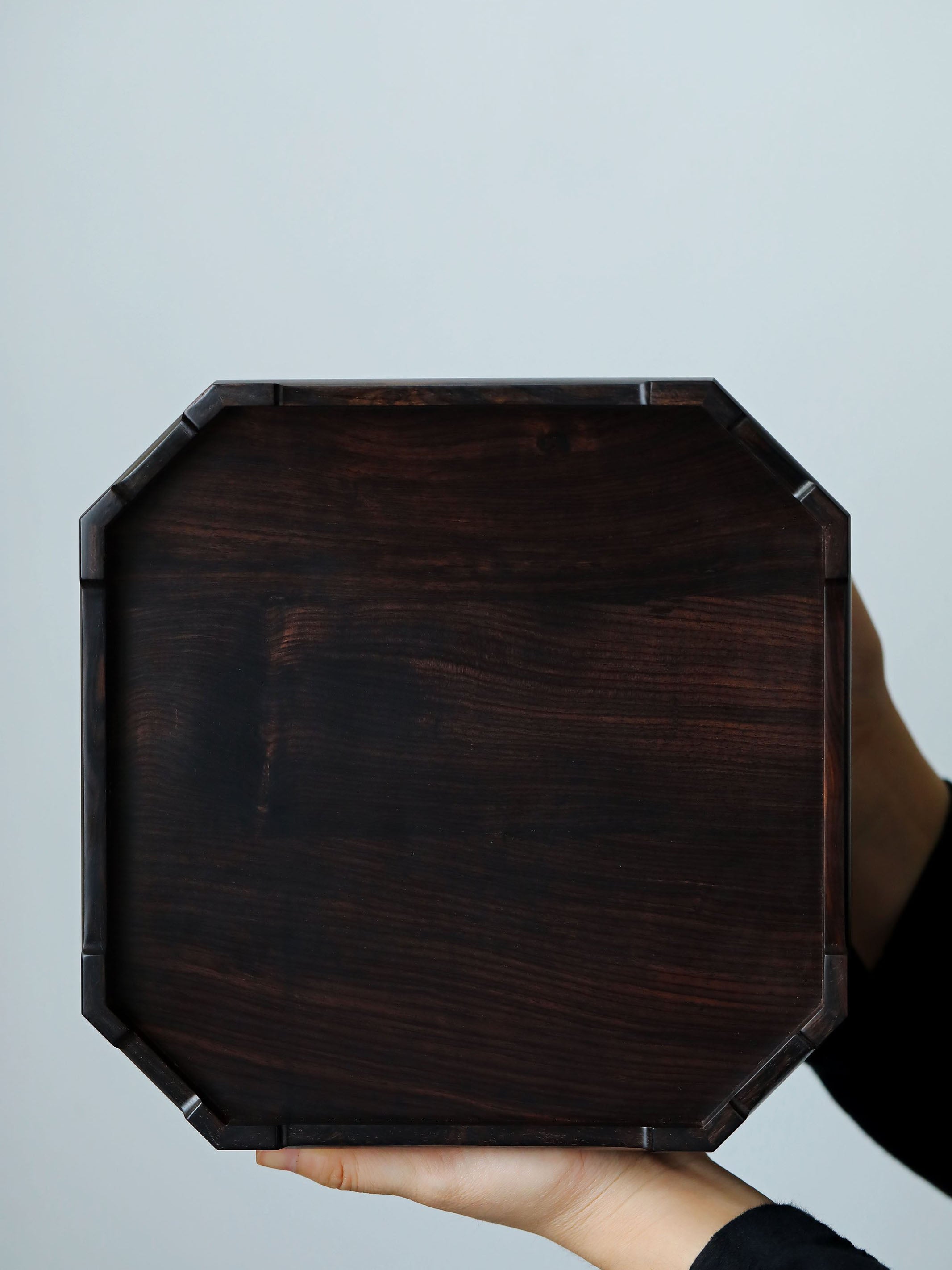 紫光檀三层八宝角盒