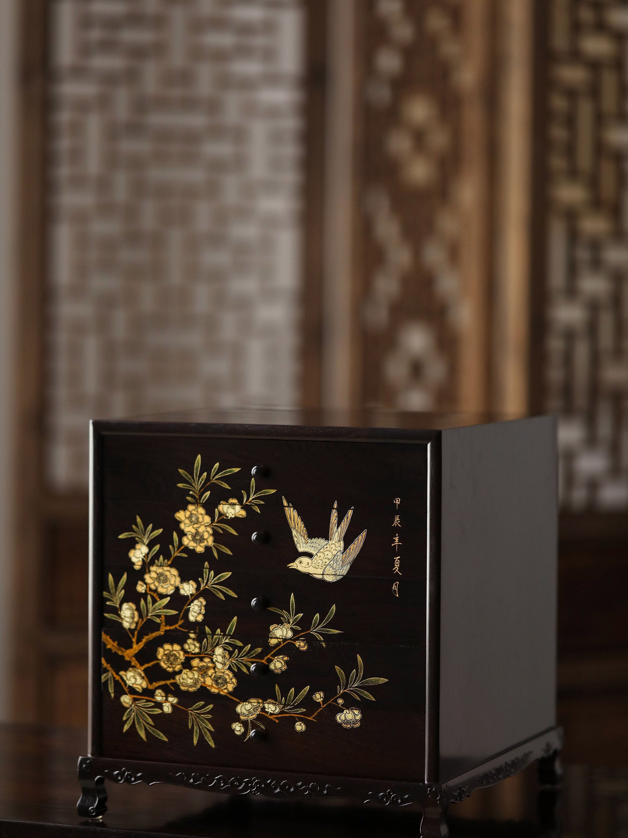 堆金喜上眉梢/富贵吉祥案上五斗茶边柜