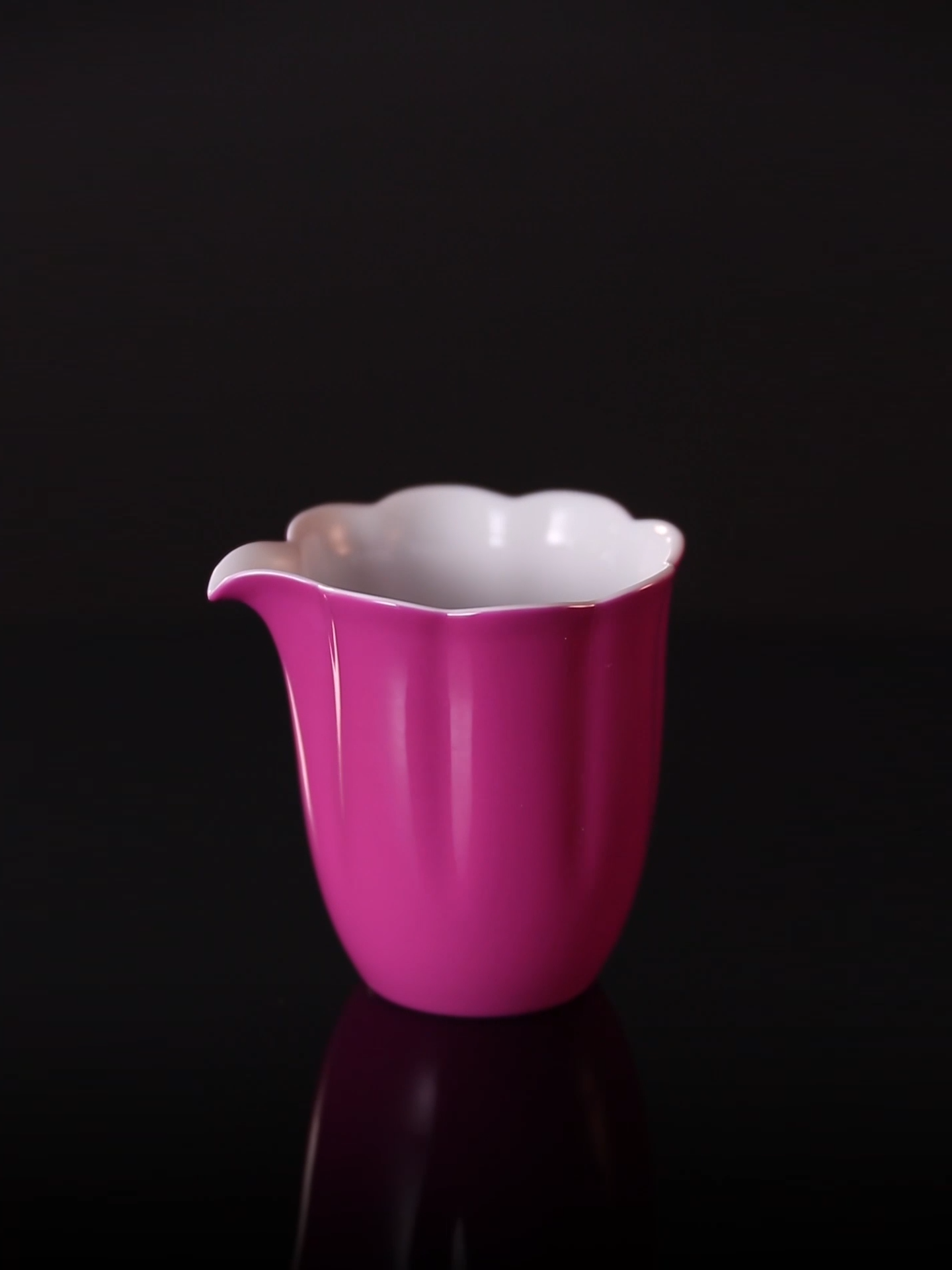 脂染胭红/胭脂留醉 葵瓣匀杯