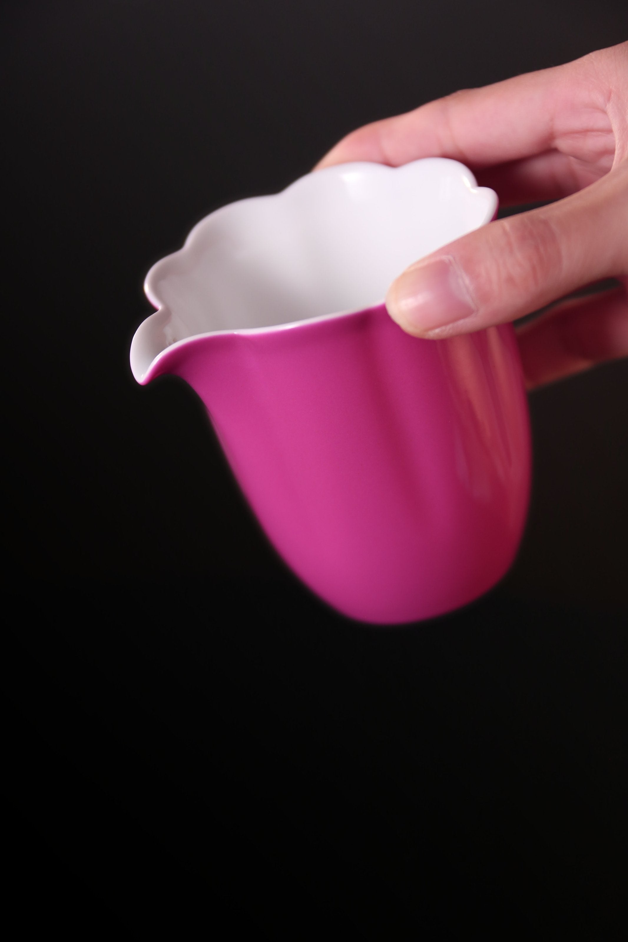 脂染胭红/胭脂留醉 葵瓣匀杯