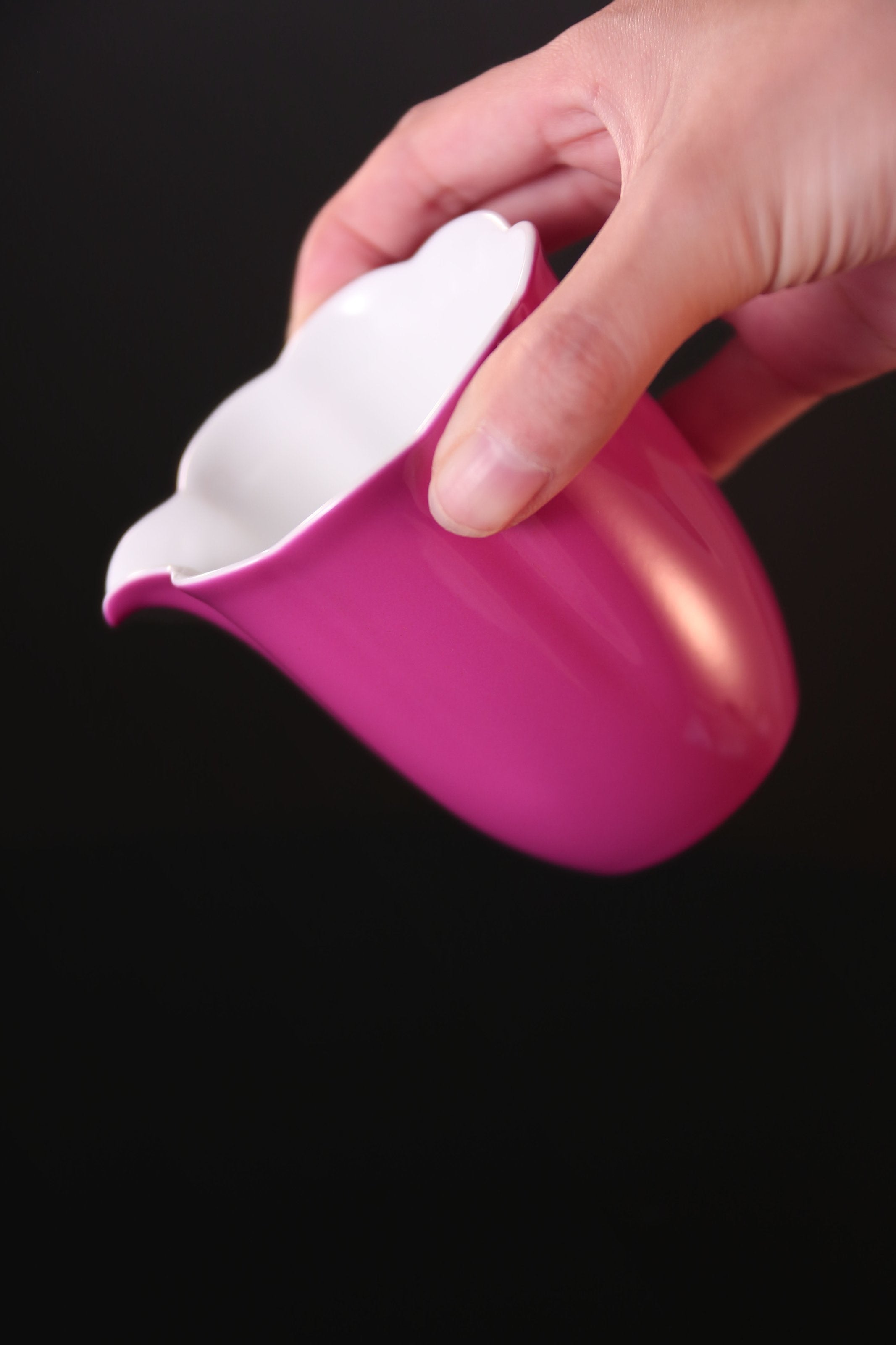 脂染胭红/胭脂留醉 葵瓣匀杯