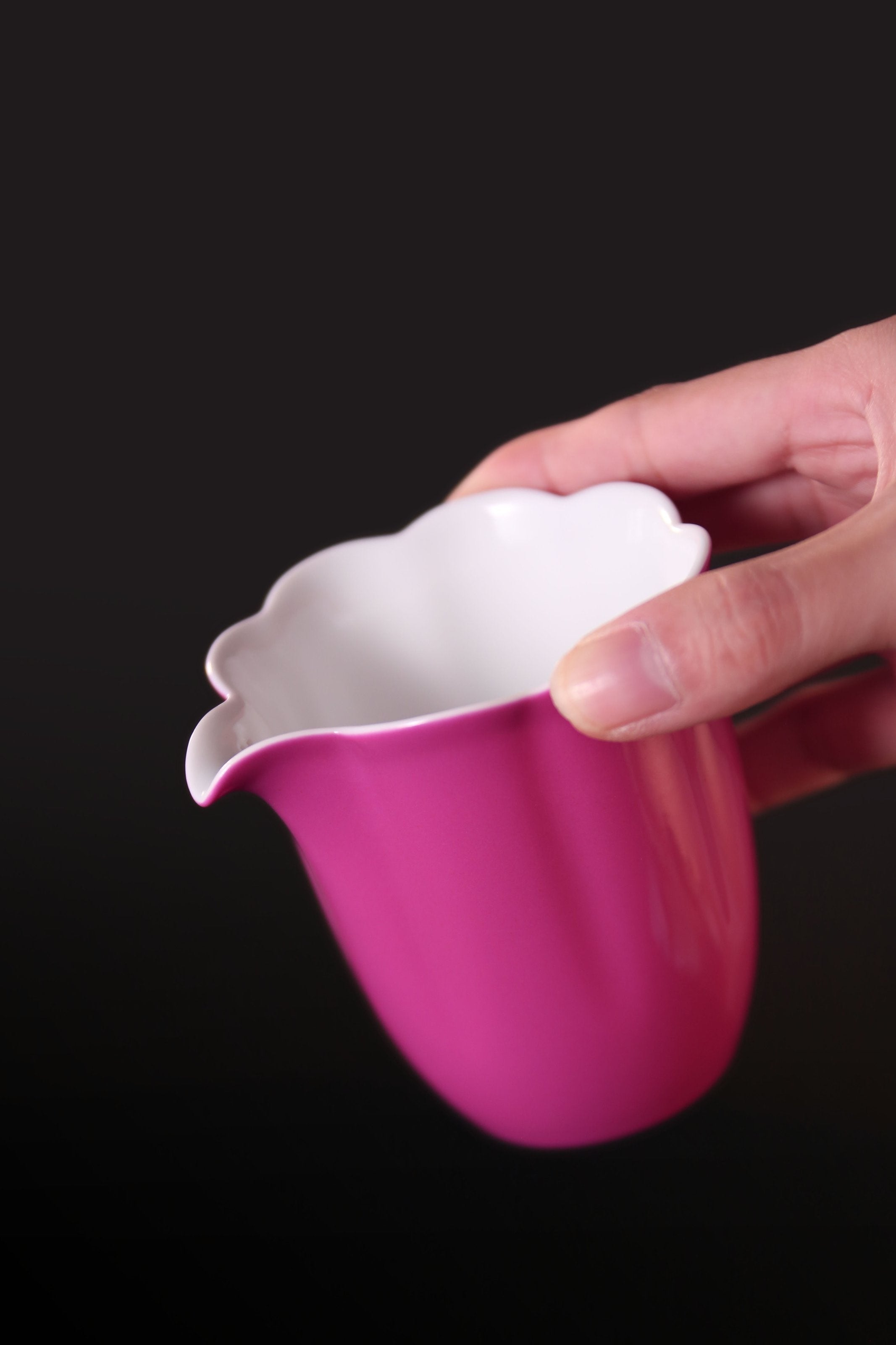 脂染胭红/胭脂留醉 葵瓣匀杯