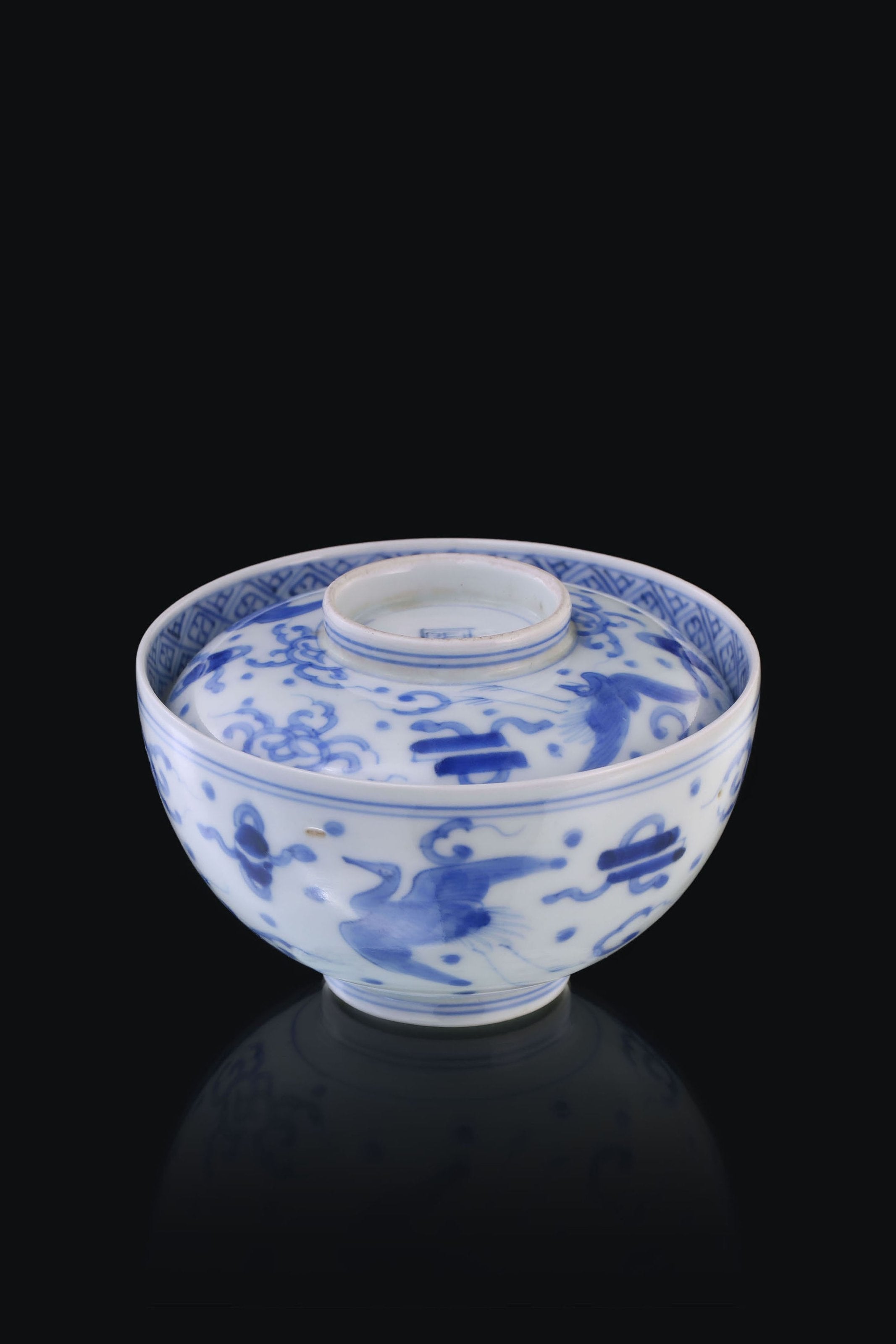 日本伊凡裡飛鶴蓋碗(蓋物)