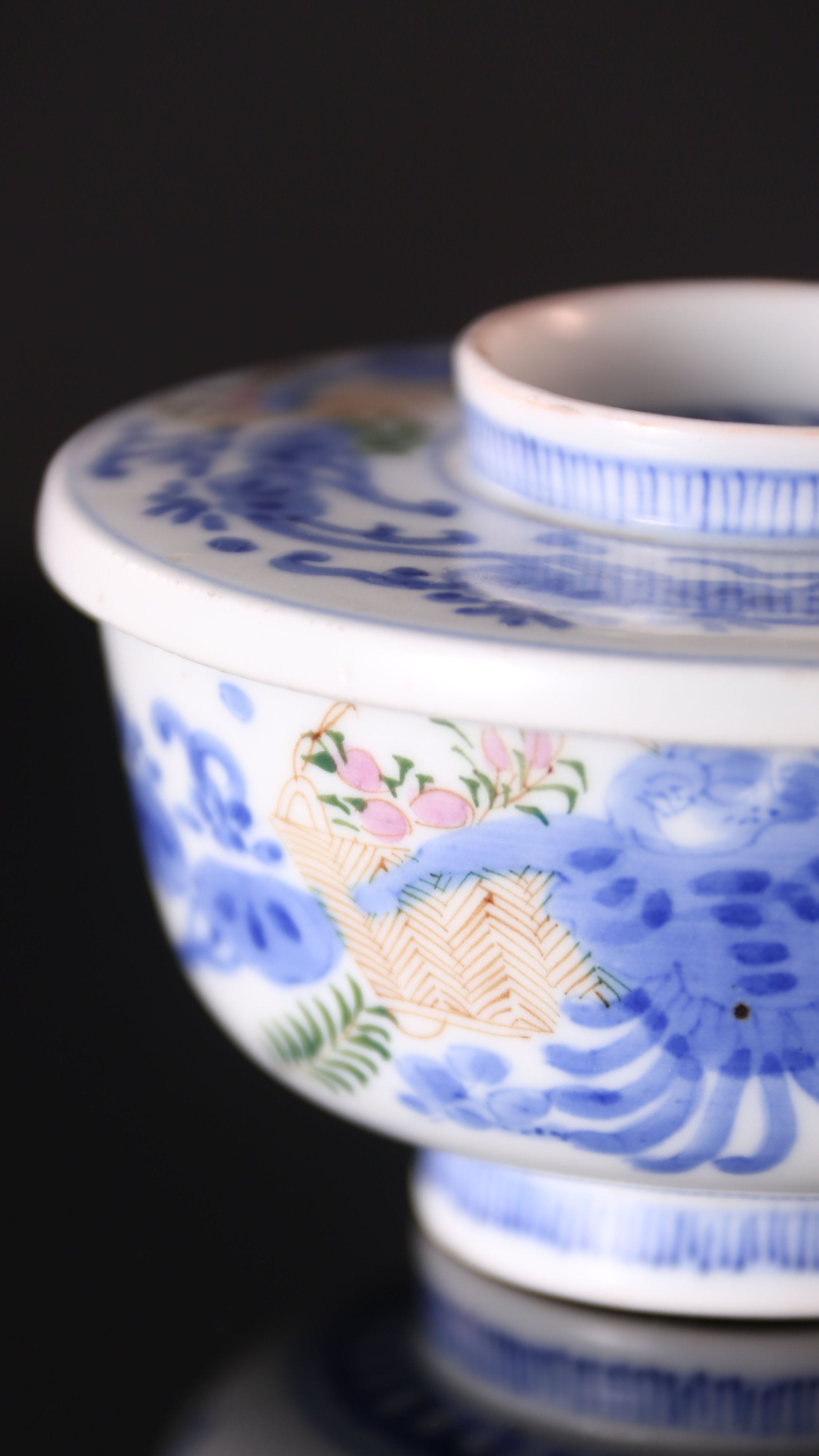日本伊凡里花卉蓋碗(蓋物)