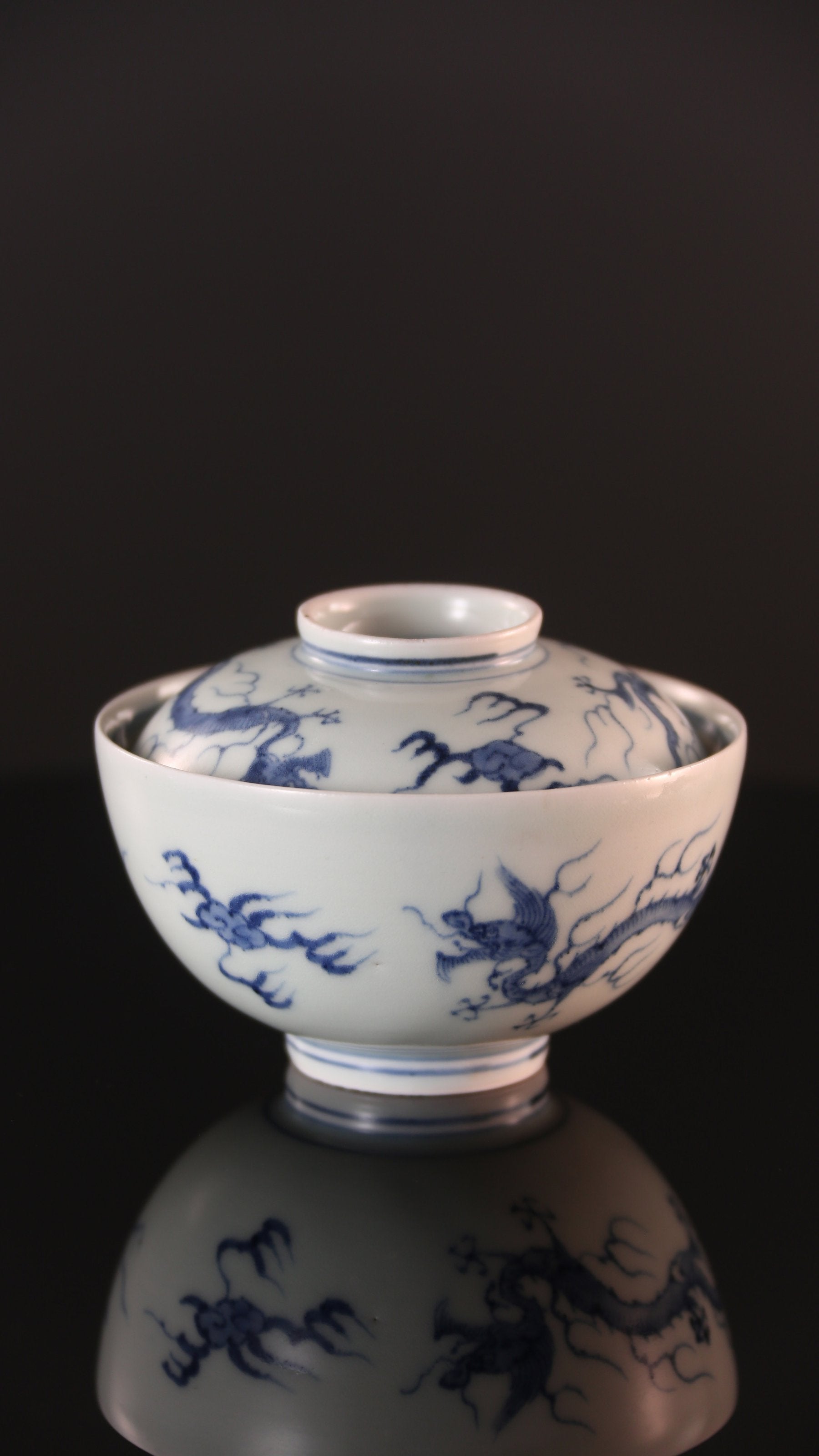 日本伊凡裡龍紋蓋碗(蓋物)