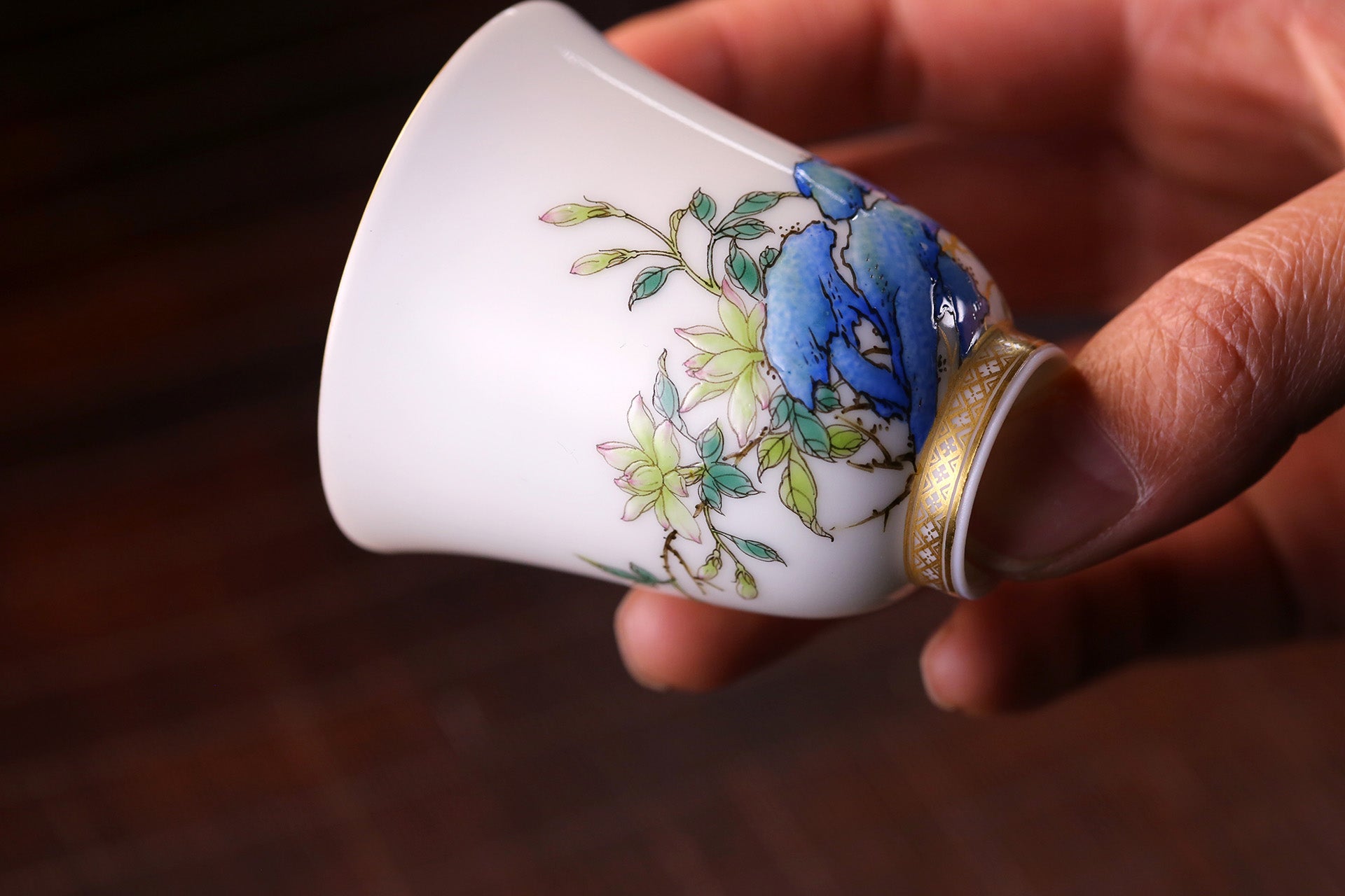 玉兰花盖碗/茗杯