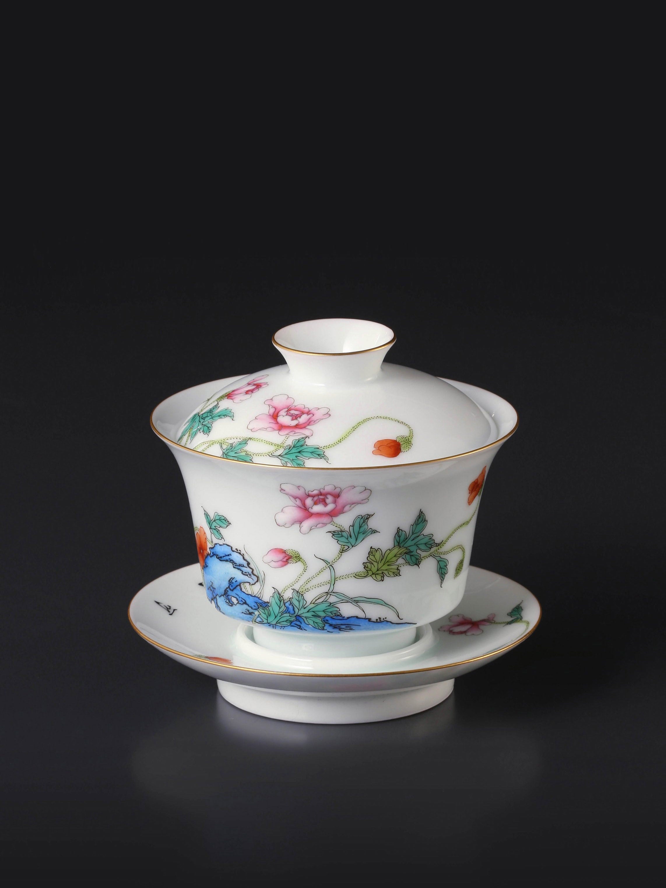 Corn Poppy Gaiwan(lidded bowl)