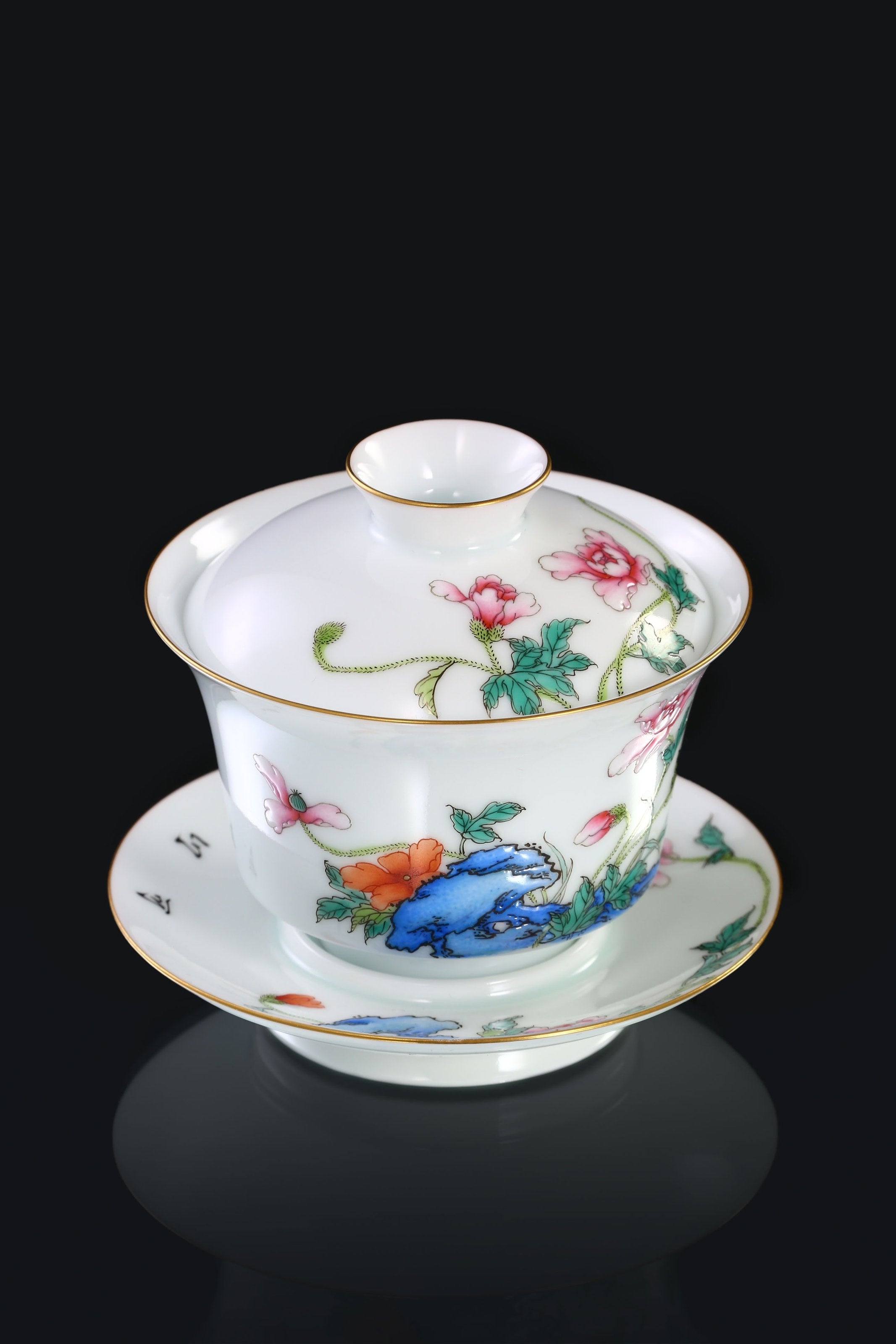 Corn Poppy Gaiwan(lidded bowl)