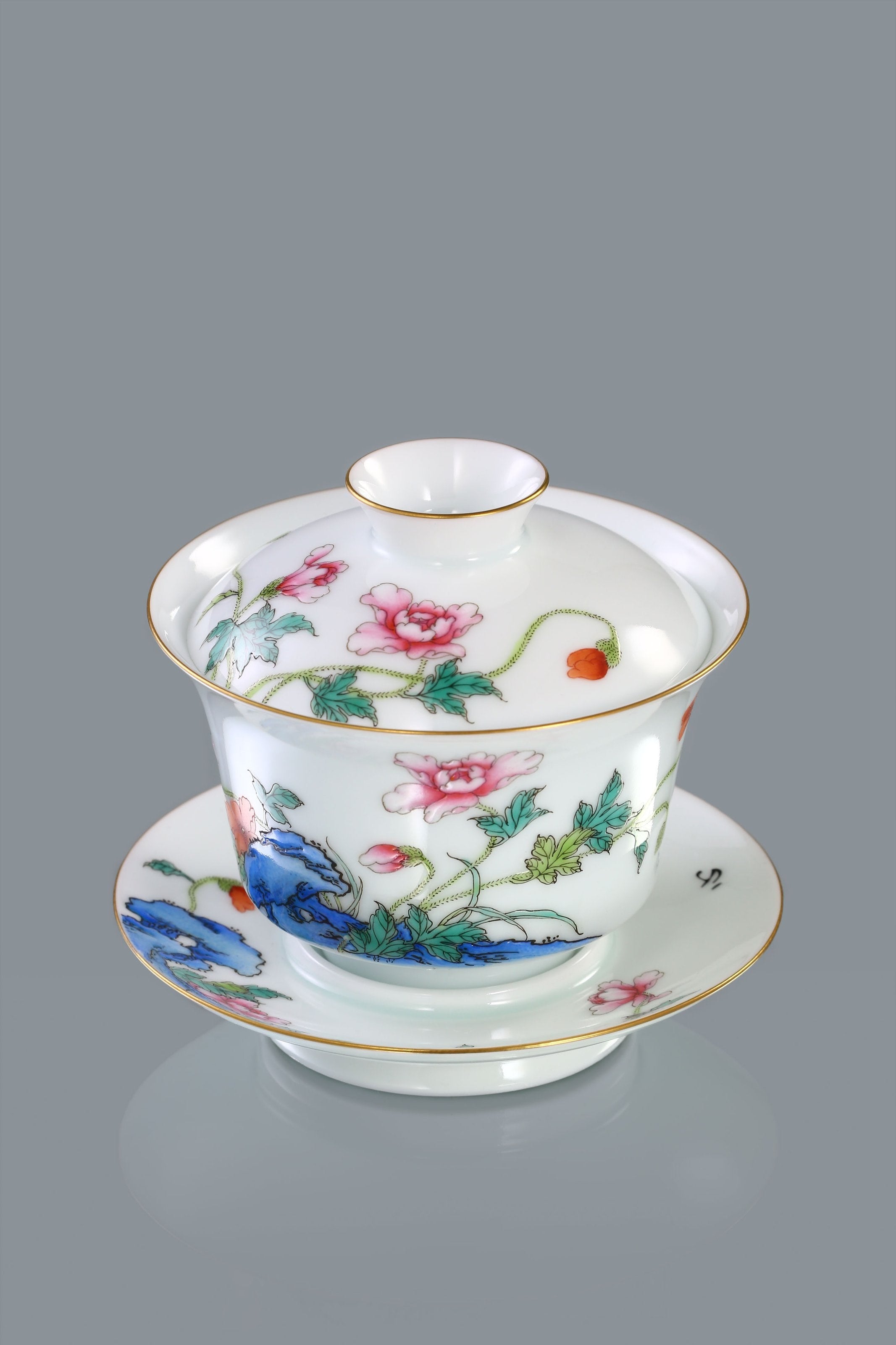 Corn Poppy Gaiwan(lidded bowl)