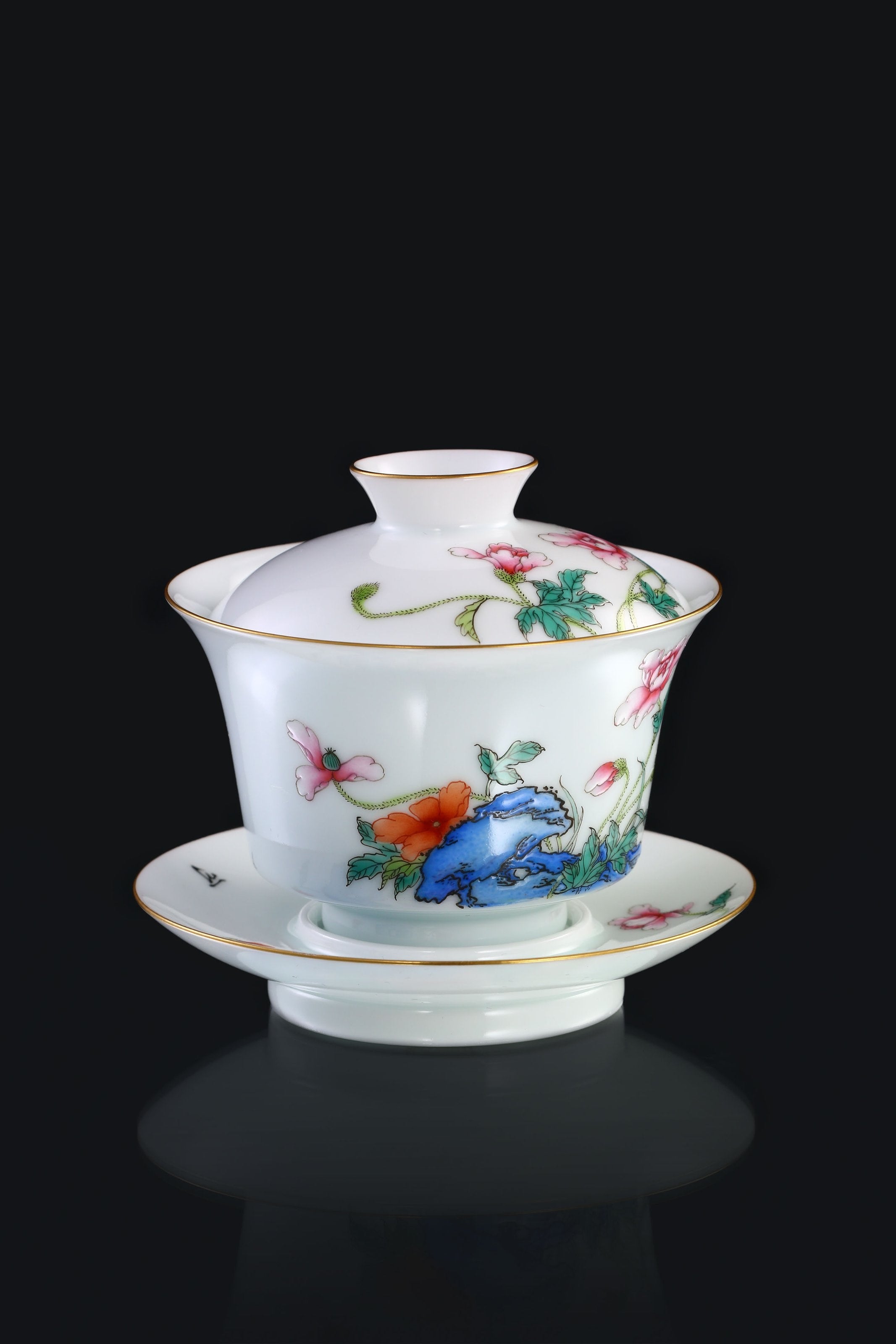 Corn Poppy Gaiwan(lidded bowl)