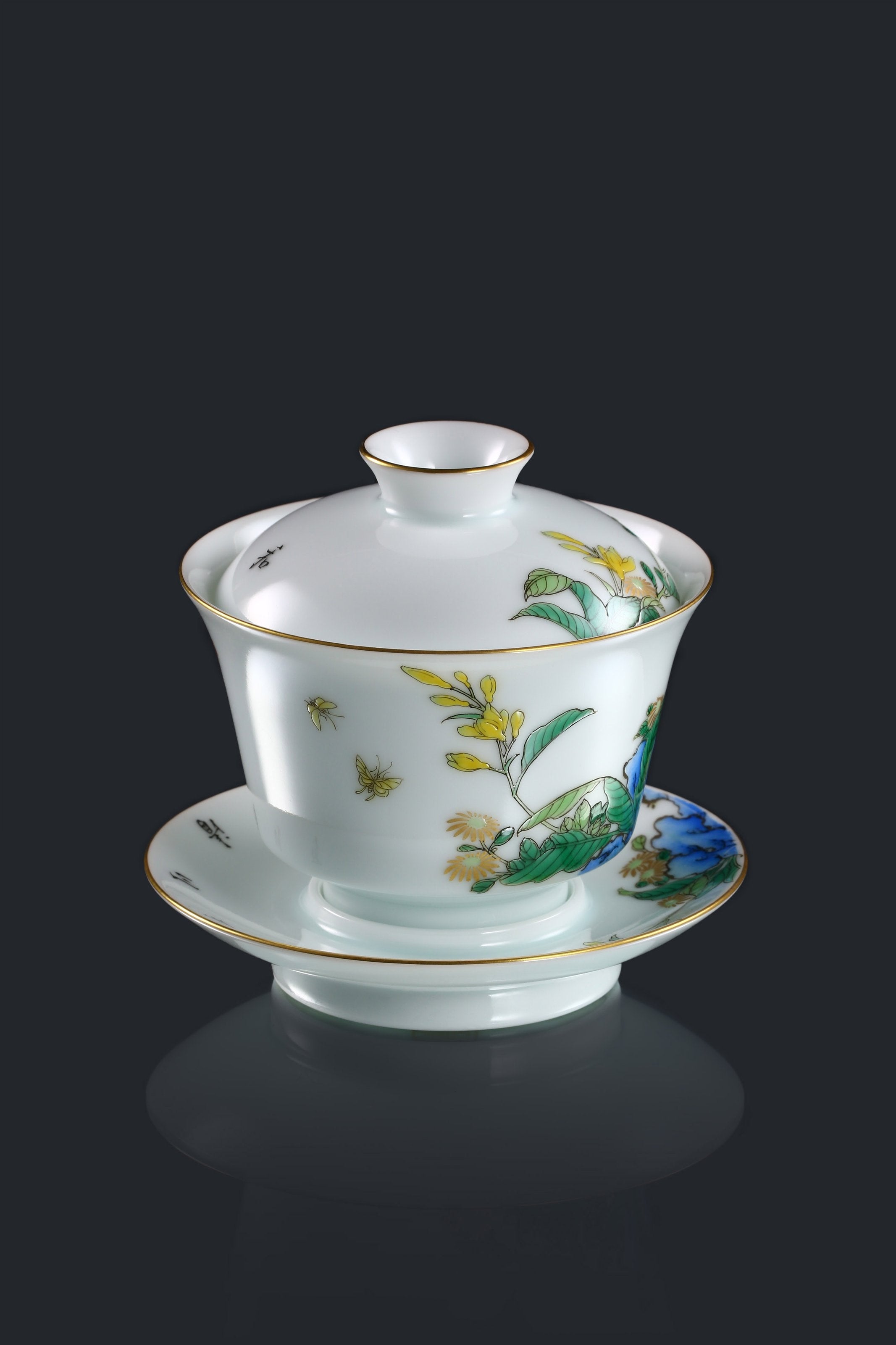 玉簪花盖碗/茗杯